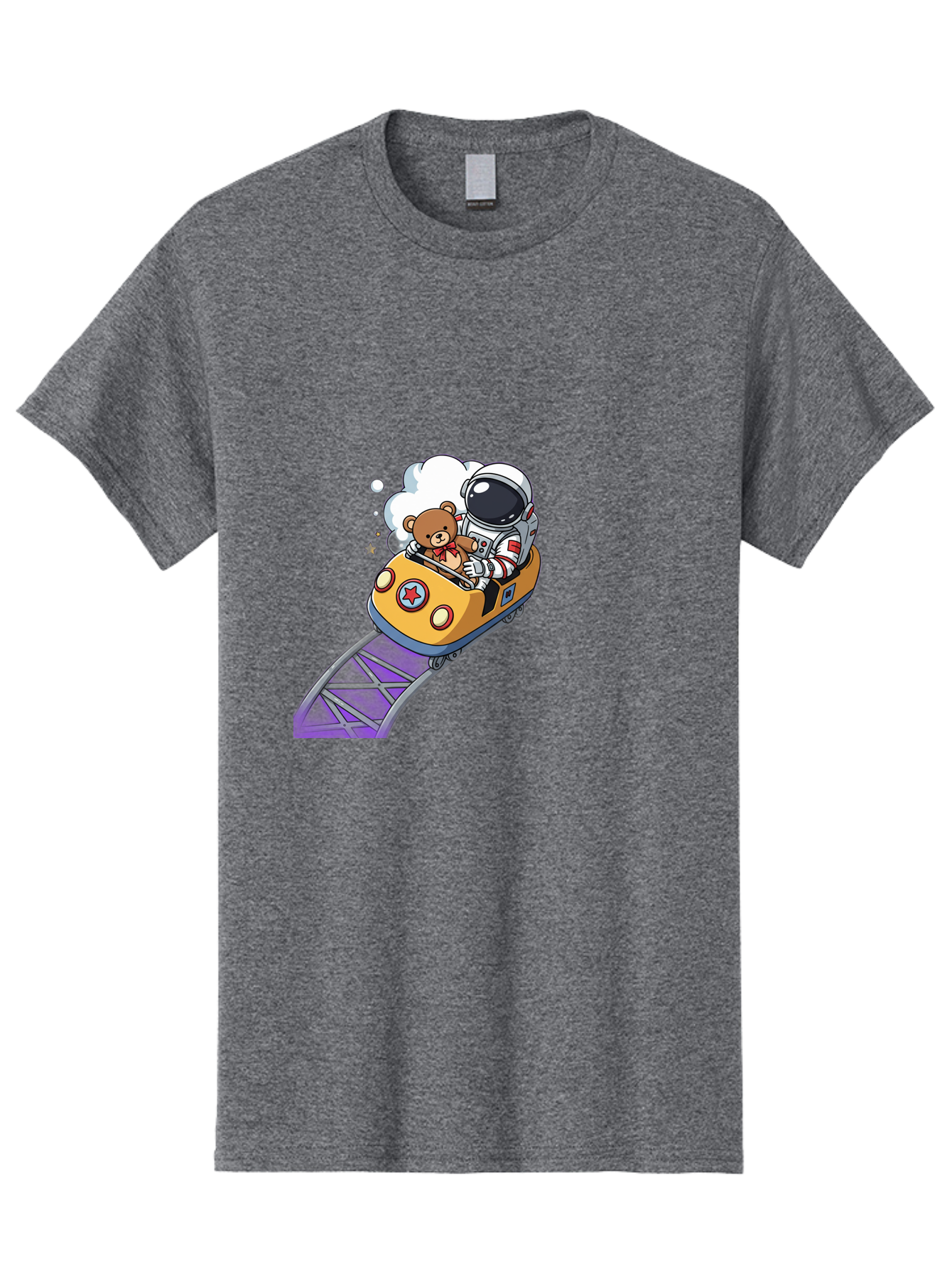 Astronaut-And-Teddy-Bear-Rollercoaster-Ride Men'S Graphic Tee, 100% Cotton, Comfortable Casual Summer Wear, Machine Washable, Vintage Camera, Old Camera, Antique Camera, Black Camera, Classic Photography, Photography Equipment, Bal726 9