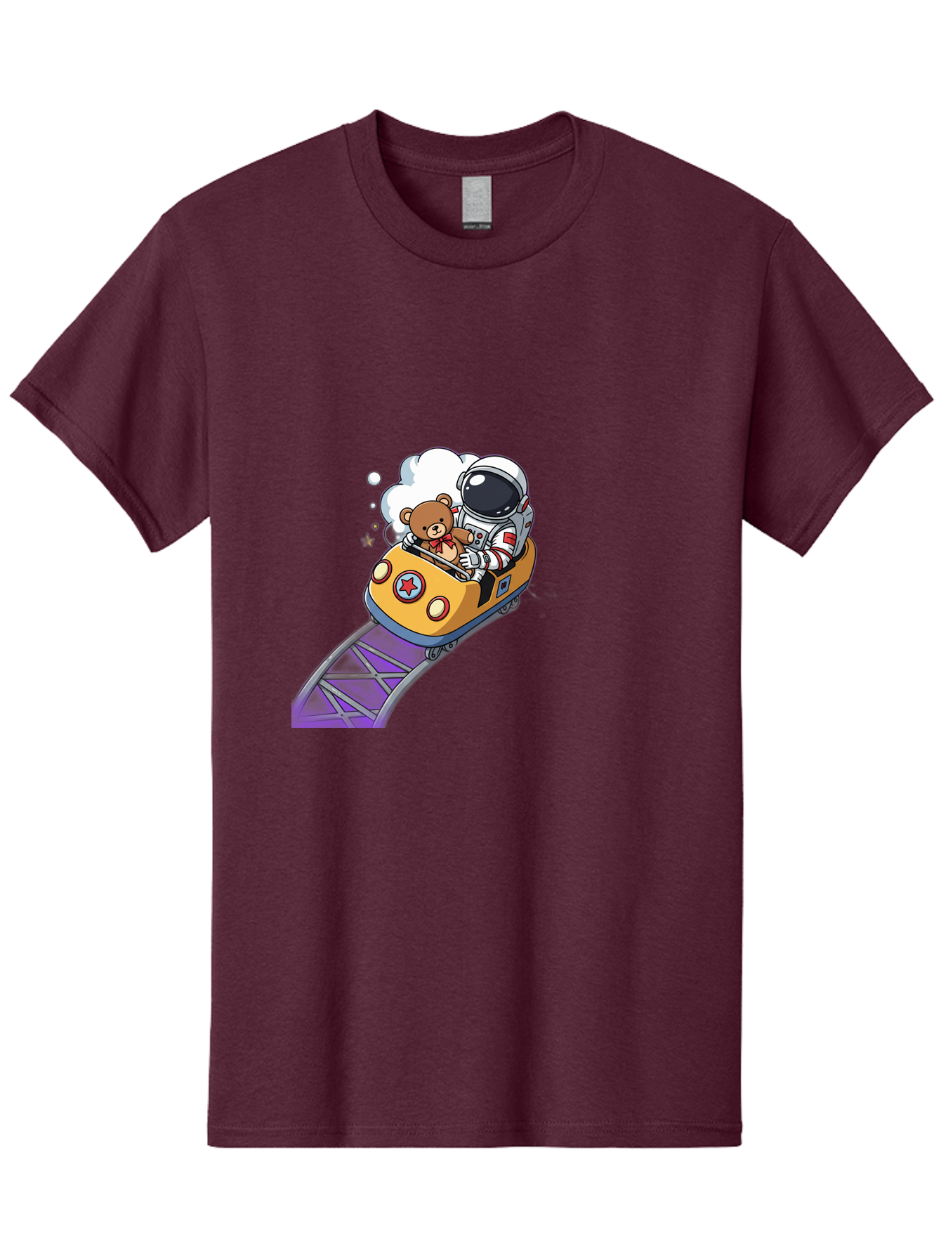 Astronaut-And-Teddy-Bear-Rollercoaster-Ride Men'S Graphic Tee, 100% Cotton, Comfortable Casual Summer Wear, Machine Washable, Vintage Camera, Old Camera, Antique Camera, Black Camera, Classic Photography, Photography Equipment, Bal726 15