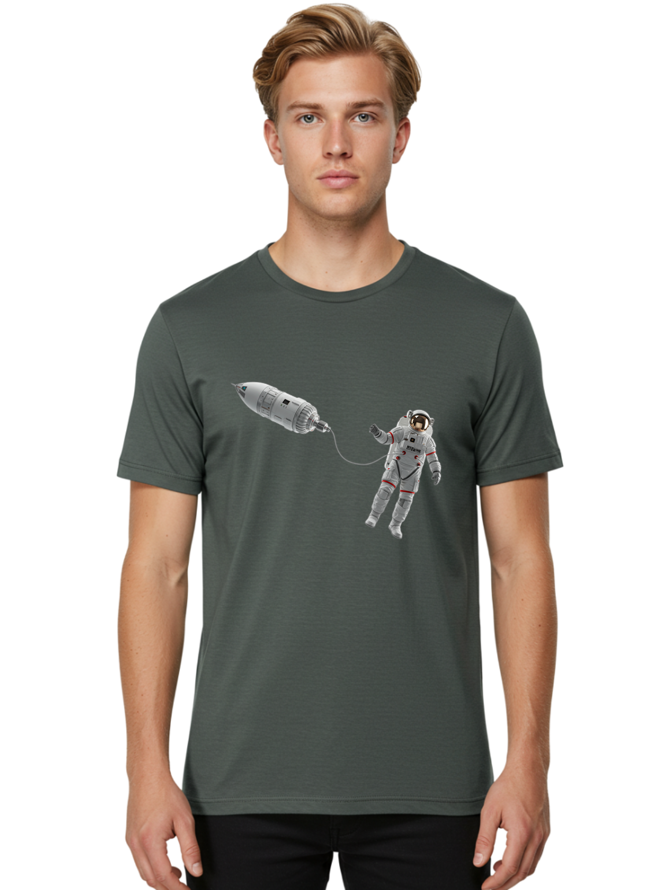 Astronaut-Tethered-To-Spacecraft Men'S Graphic Tee, 100% Cotton, Comfortable Casual Summer Wear, Machine Washable, Vintage Camera, Old Camera, Antique Camera, Black Camera, Classic Photography, Photography Equipment, Nostalgic Device, Bal730 28