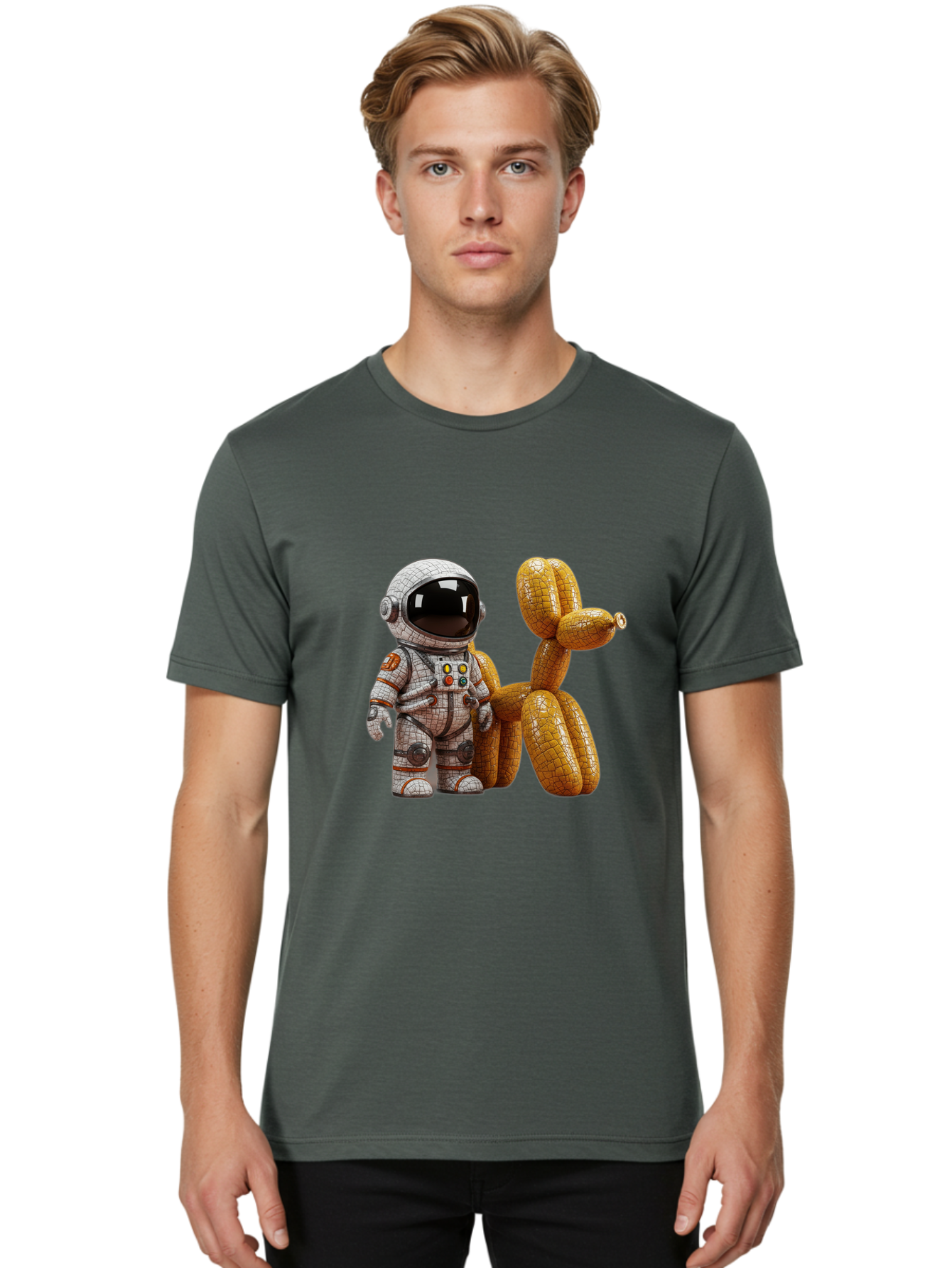Astronaut-With-Balloon-Dog Men'S Graphic Tee, 100% Cotton, Comfortable Casual Summer Wear, Machine Washable, Vintage Camera, Old Camera, Antique Camera, Black Camera, Classic Photography, Photography Equipment, Nostalgic Device, Film Camera, Bal732 19
