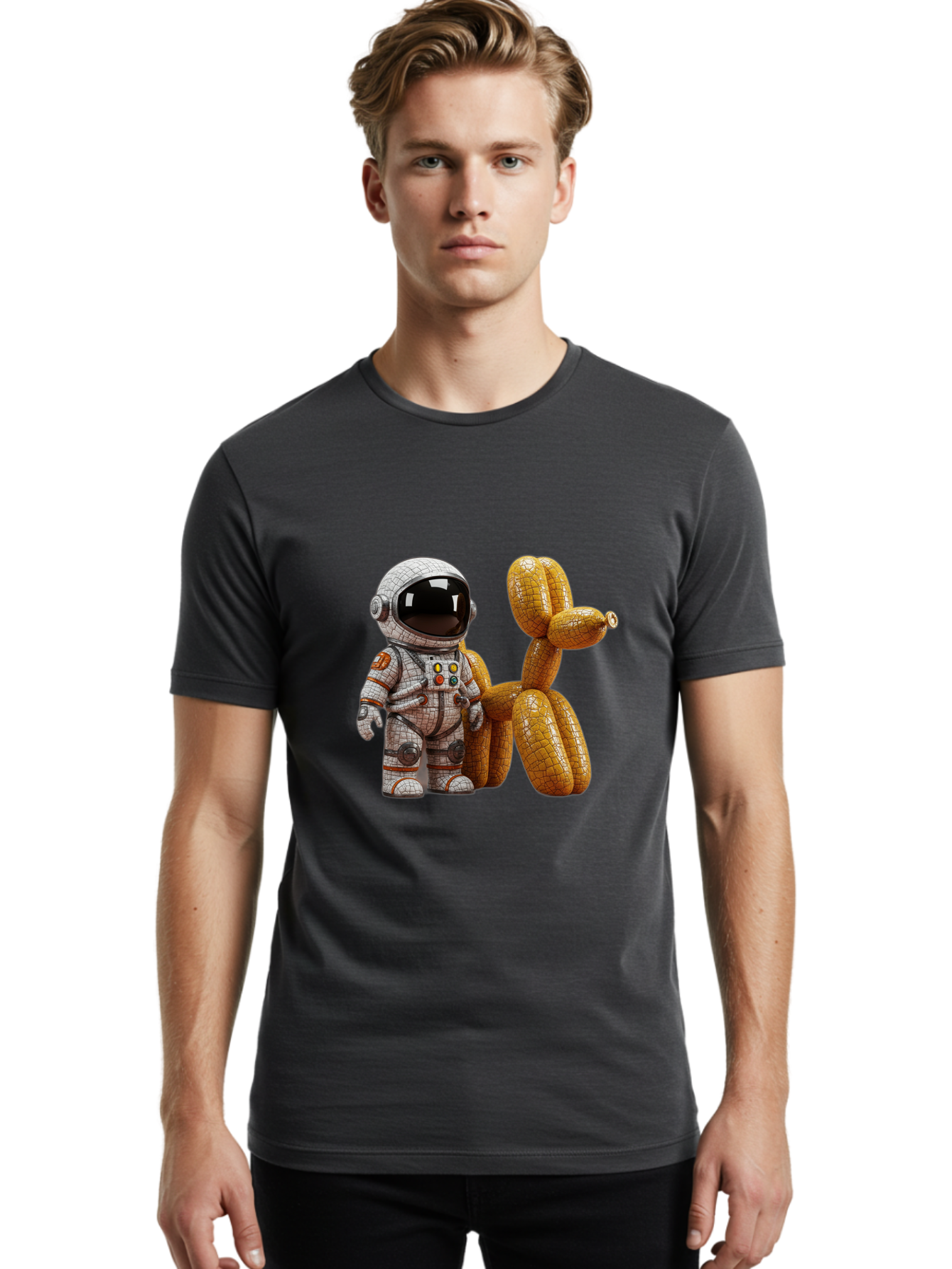 Astronaut-With-Balloon-Dog Men'S Graphic Tee, 100% Cotton, Comfortable Casual Summer Wear, Machine Washable, Vintage Camera, Old Camera, Antique Camera, Black Camera, Classic Photography, Photography Equipment, Nostalgic Device, Film Camera, Bal732 27