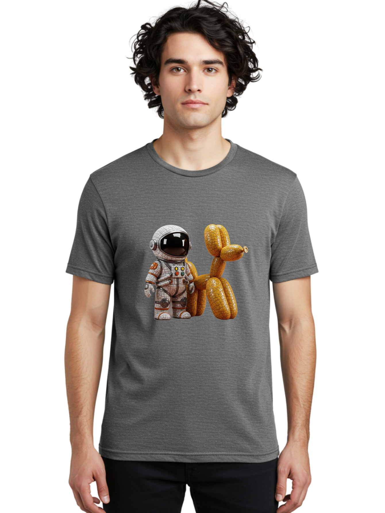 Astronaut-With-Balloon-Dog Men'S Graphic Tee, 100% Cotton, Comfortable Casual Summer Wear, Machine Washable, Vintage Camera, Old Camera, Antique Camera, Black Camera, Classic Photography, Photography Equipment, Nostalgic Device, Film Camera, Bal732 25
