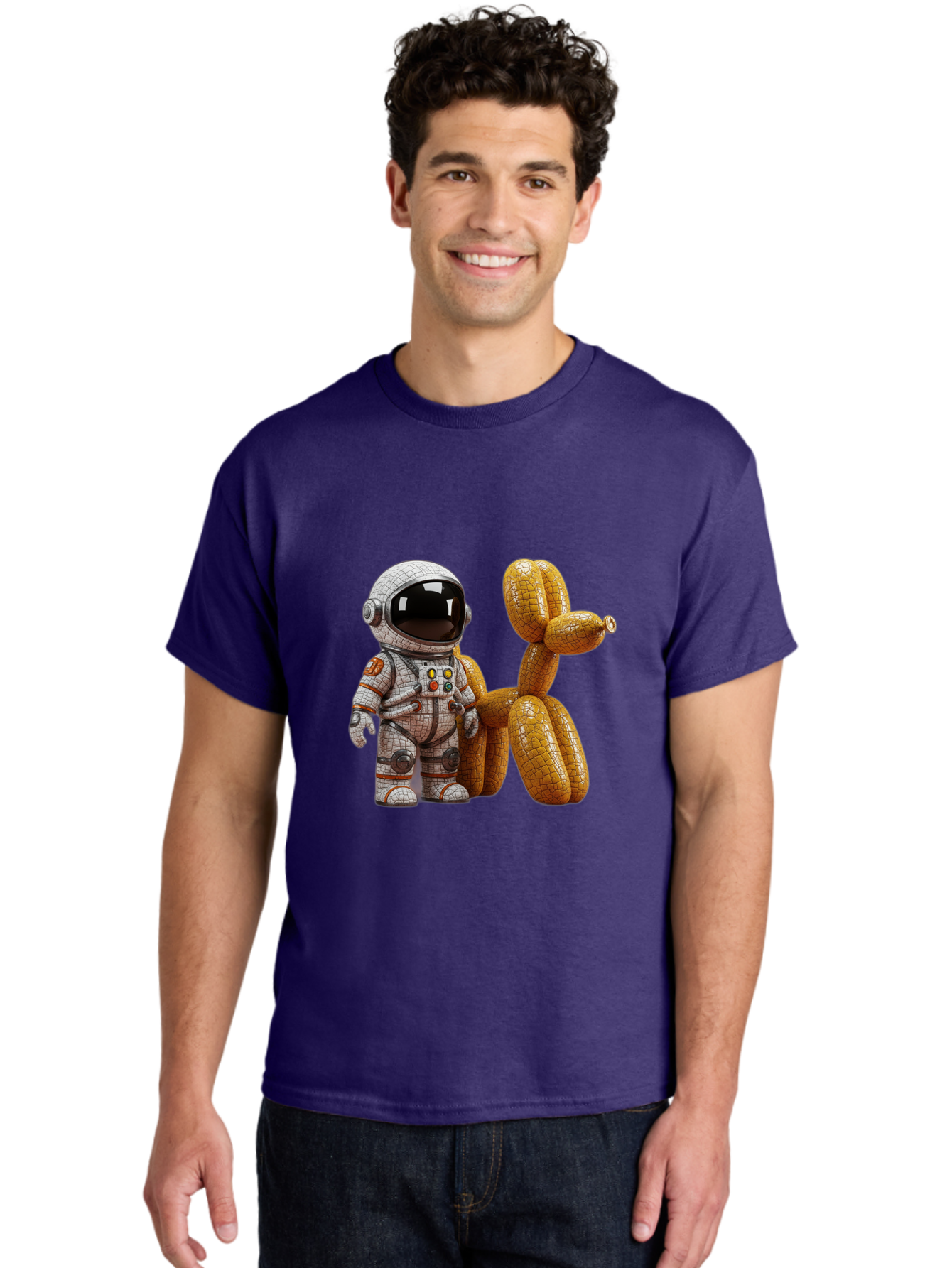Astronaut-With-Balloon-Dog Men'S Graphic Tee, 100% Cotton, Comfortable Casual Summer Wear, Machine Washable, Vintage Camera, Old Camera, Antique Camera, Black Camera, Classic Photography, Photography Equipment, Nostalgic Device, Film Camera, Bal732 24