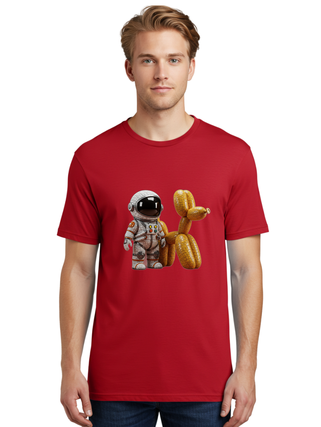 Astronaut-With-Balloon-Dog Men'S Graphic Tee, 100% Cotton, Comfortable Casual Summer Wear, Machine Washable, Vintage Camera, Old Camera, Antique Camera, Black Camera, Classic Photography, Photography Equipment, Nostalgic Device, Film Camera, Bal732 17