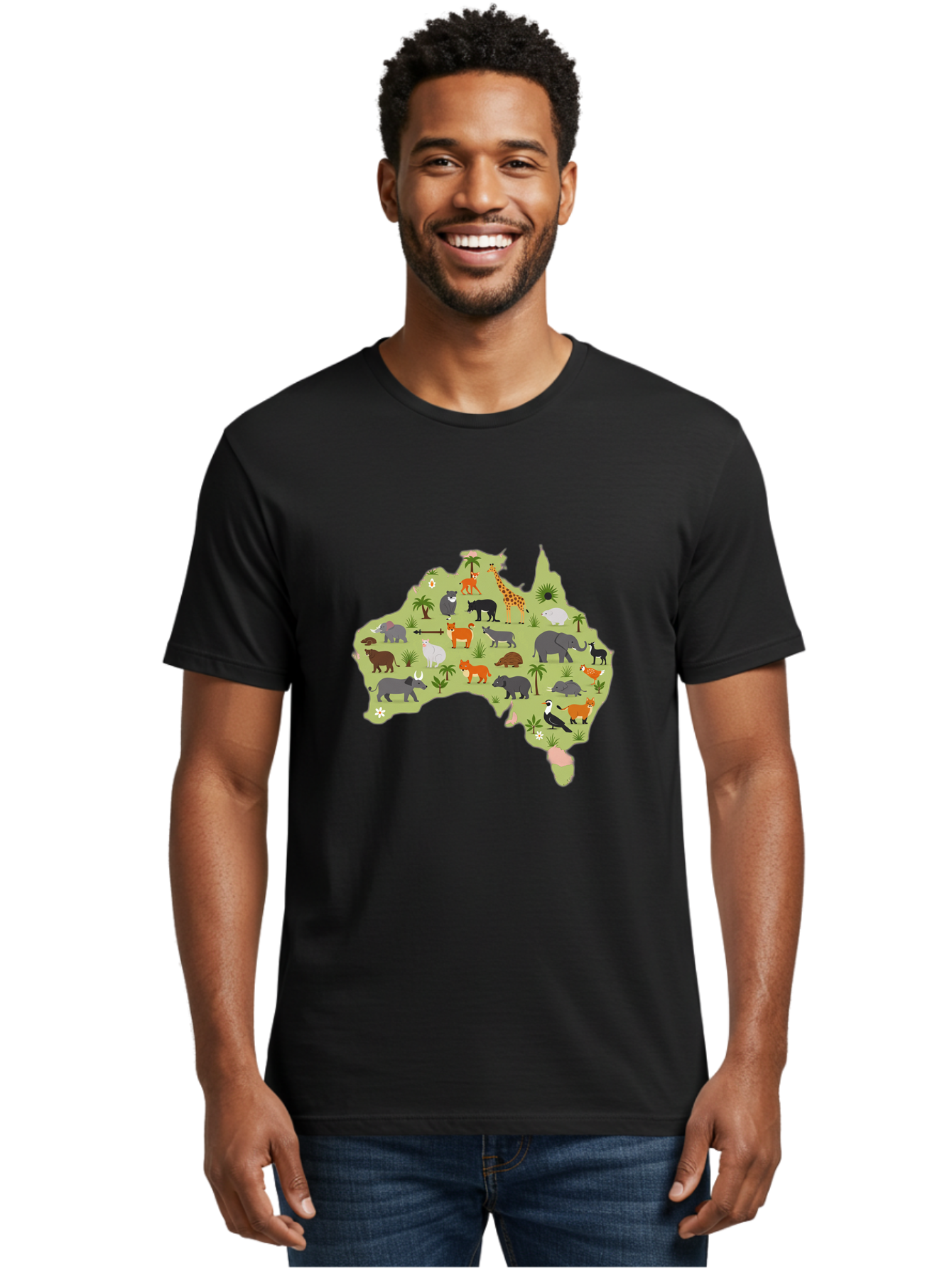 Australian-Animals-Map Men'S Graphic Tee, 100% Cotton, Comfortable Casual Summer Wear, Machine Washable, Vintage Camera, Old Camera, Antique Camera, Black Camera, Classic Photography, Photography Equipment, Nostalgic Device, Film Camera, Bal735 30