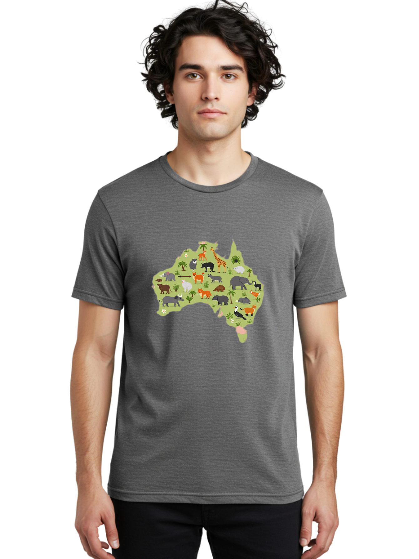 Australian-Animals-Map Men'S Graphic Tee, 100% Cotton, Comfortable Casual Summer Wear, Machine Washable, Vintage Camera, Old Camera, Antique Camera, Black Camera, Classic Photography, Photography Equipment, Nostalgic Device, Film Camera, Bal735 23
