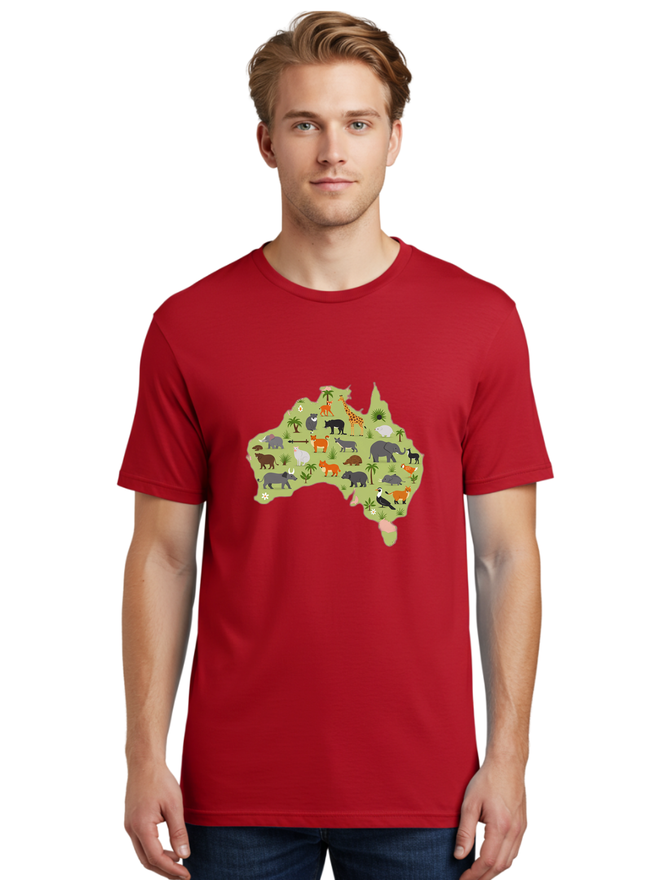 Australian-Animals-Map Men'S Graphic Tee, 100% Cotton, Comfortable Casual Summer Wear, Machine Washable, Vintage Camera, Old Camera, Antique Camera, Black Camera, Classic Photography, Photography Equipment, Nostalgic Device, Film Camera, Bal735 17