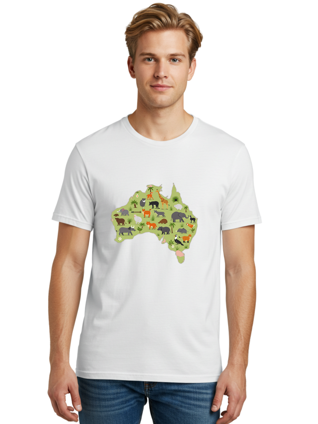 Australian-Animals-Map Men'S Graphic Tee, 100% Cotton, Comfortable Casual Summer Wear, Machine Washable, Vintage Camera, Old Camera, Antique Camera, Black Camera, Classic Photography, Photography Equipment, Nostalgic Device, Film Camera, Bal735 21