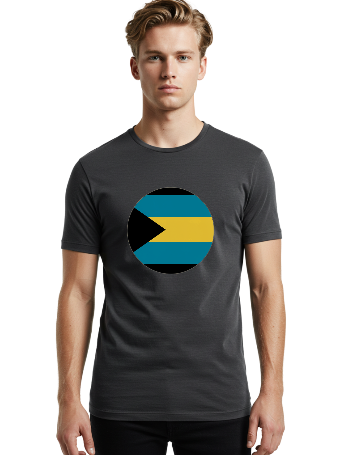 Bahamas-Flag Men'S Graphic Tee, 100% Cotton, Comfortable Casual Summer Wear, Machine Washable, Vintage Camera, Old Camera, Antique Camera, Black Camera, Classic Photography, Photography Equipment, Nostalgic Device, Film Camera, Camera Art Bal746 23