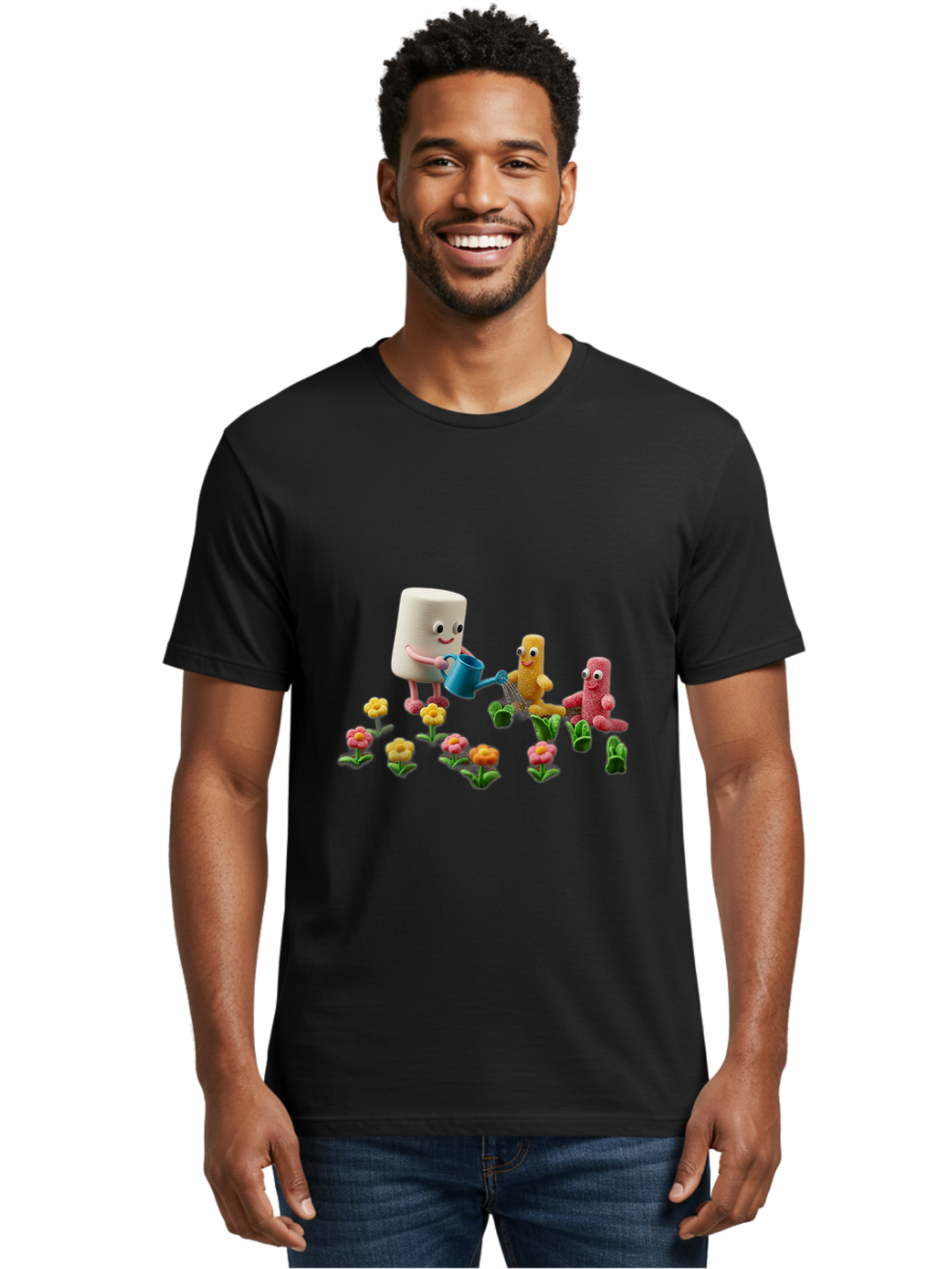 Band-Aid-Characters-Gardening Men'S Graphic Tee, 100% Cotton, Comfortable Casual Summer Wear, Machine Washable, Vintage Camera, Old Camera, Antique Camera, Black Camera, Classic Photography, Photography Equipment, Nostalgic Device, Bal750 24