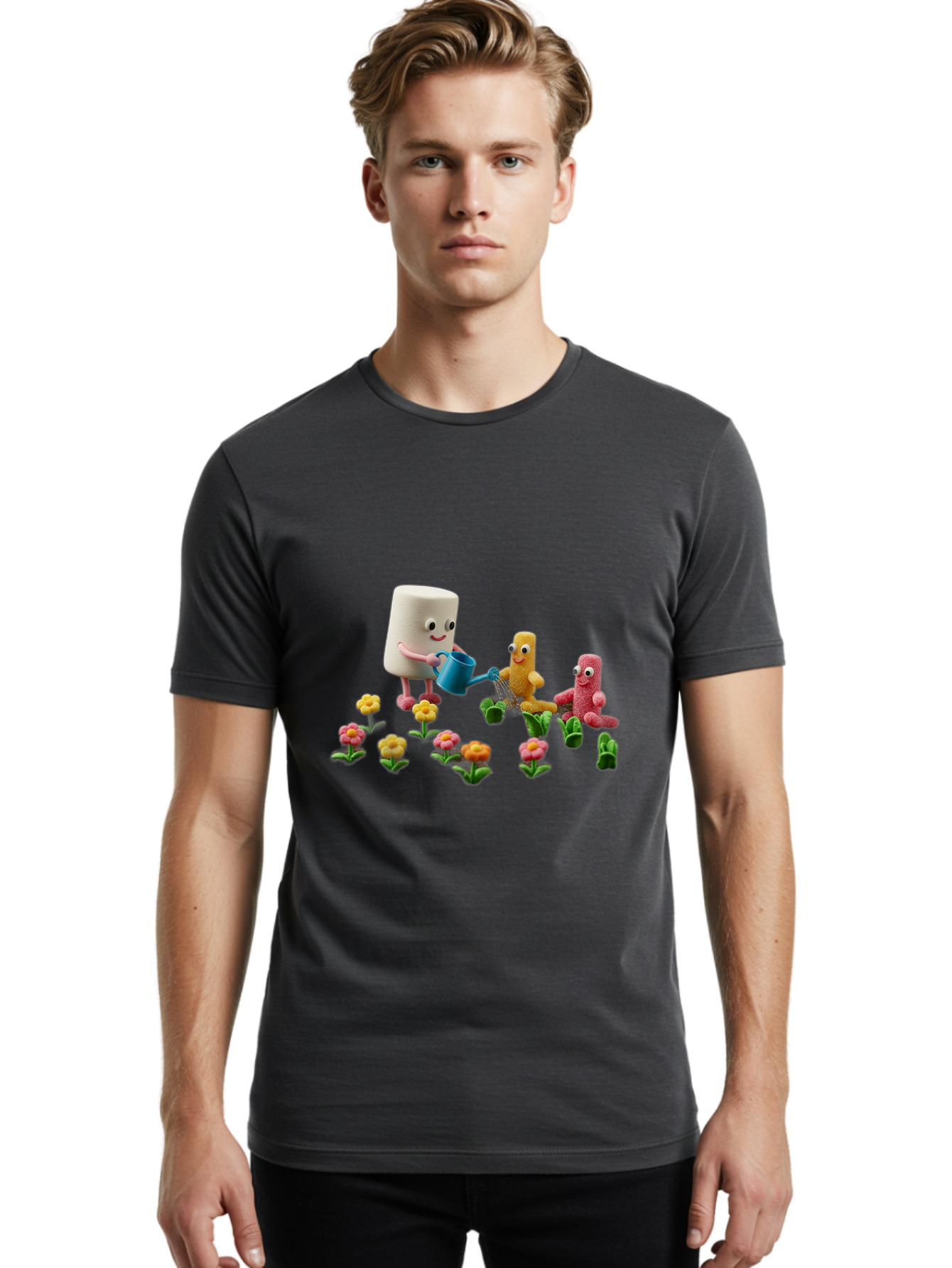 Band-Aid-Characters-Gardening Men'S Graphic Tee, 100% Cotton, Comfortable Casual Summer Wear, Machine Washable, Vintage Camera, Old Camera, Antique Camera, Black Camera, Classic Photography, Photography Equipment, Nostalgic Device, Bal750 28