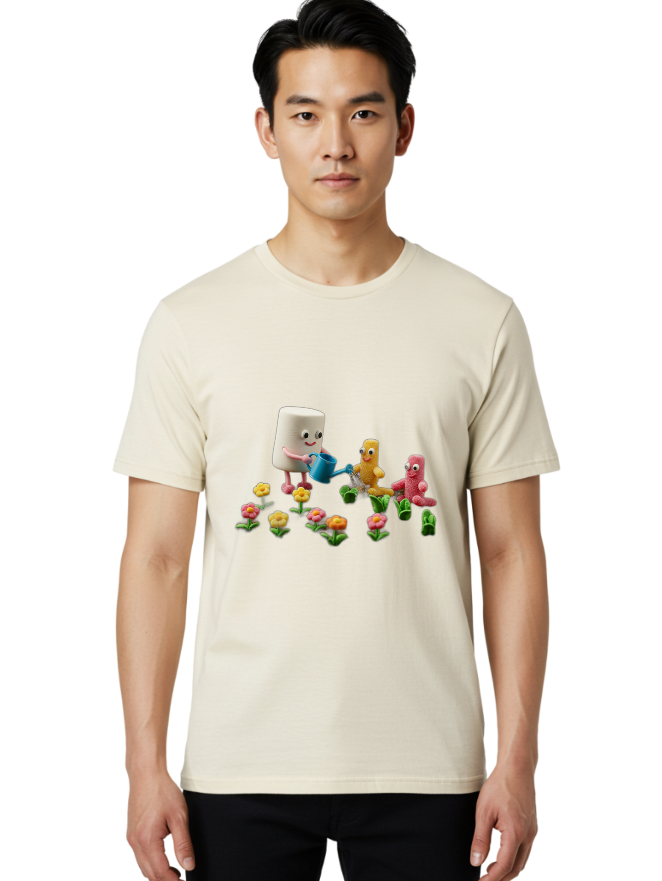 Band-Aid-Characters-Gardening Men'S Graphic Tee, 100% Cotton, Comfortable Casual Summer Wear, Machine Washable, Vintage Camera, Old Camera, Antique Camera, Black Camera, Classic Photography, Photography Equipment, Nostalgic Device, Bal750 30