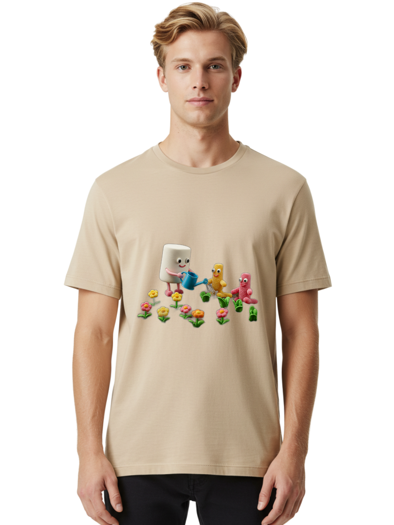 Band-Aid-Characters-Gardening Men'S Graphic Tee, 100% Cotton, Comfortable Casual Summer Wear, Machine Washable, Vintage Camera, Old Camera, Antique Camera, Black Camera, Classic Photography, Photography Equipment, Nostalgic Device, Bal750 17