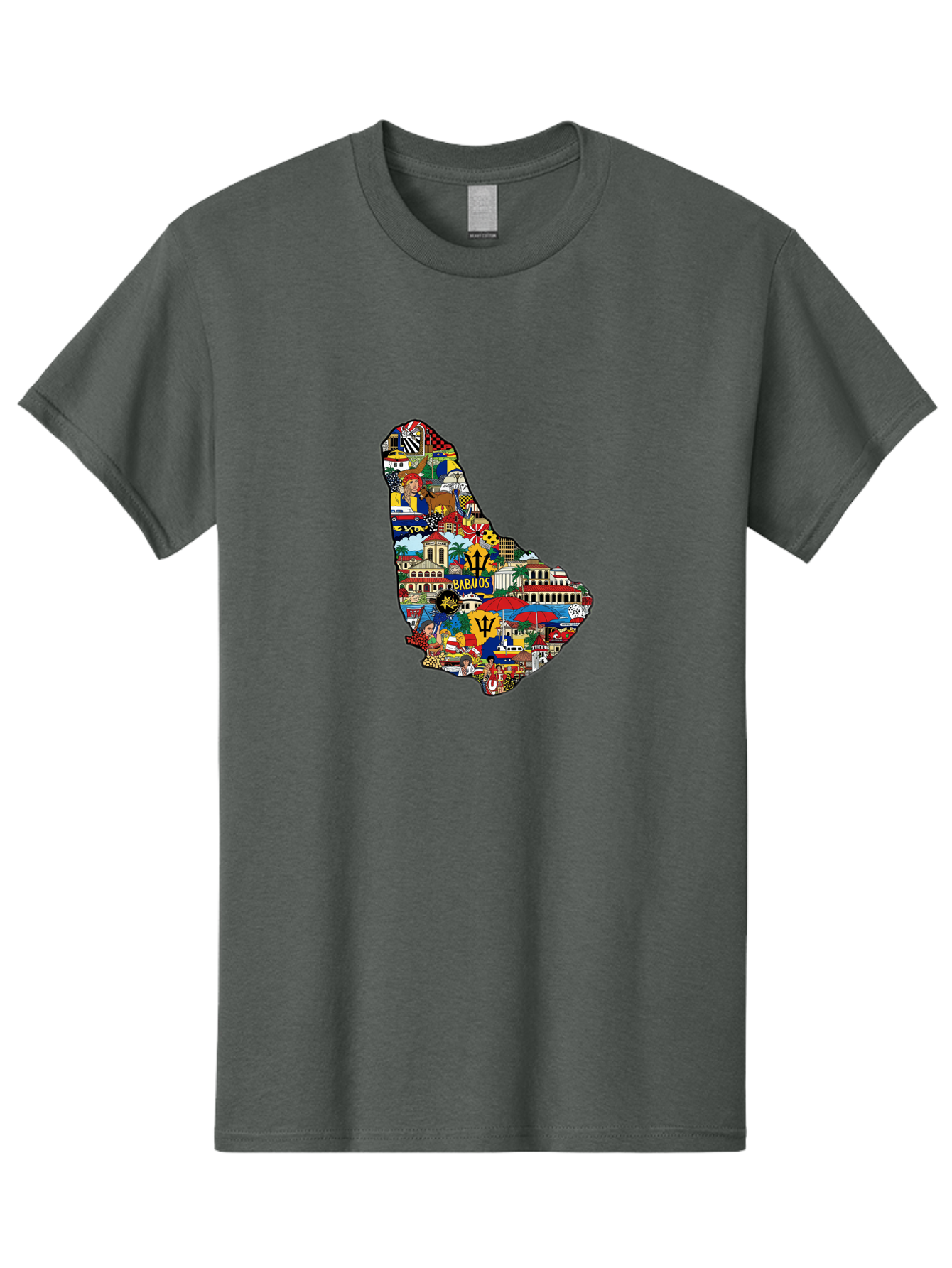 Barbados-Collage Men'S Graphic Tee, 100% Cotton, Comfortable Casual Summer Wear, Machine Washable, Vintage Camera, Old Camera, Antique Camera, Black Camera, Classic Photography, Photography Equipment, Nostalgic Device, Film Camera, Camera Art Bal752 4