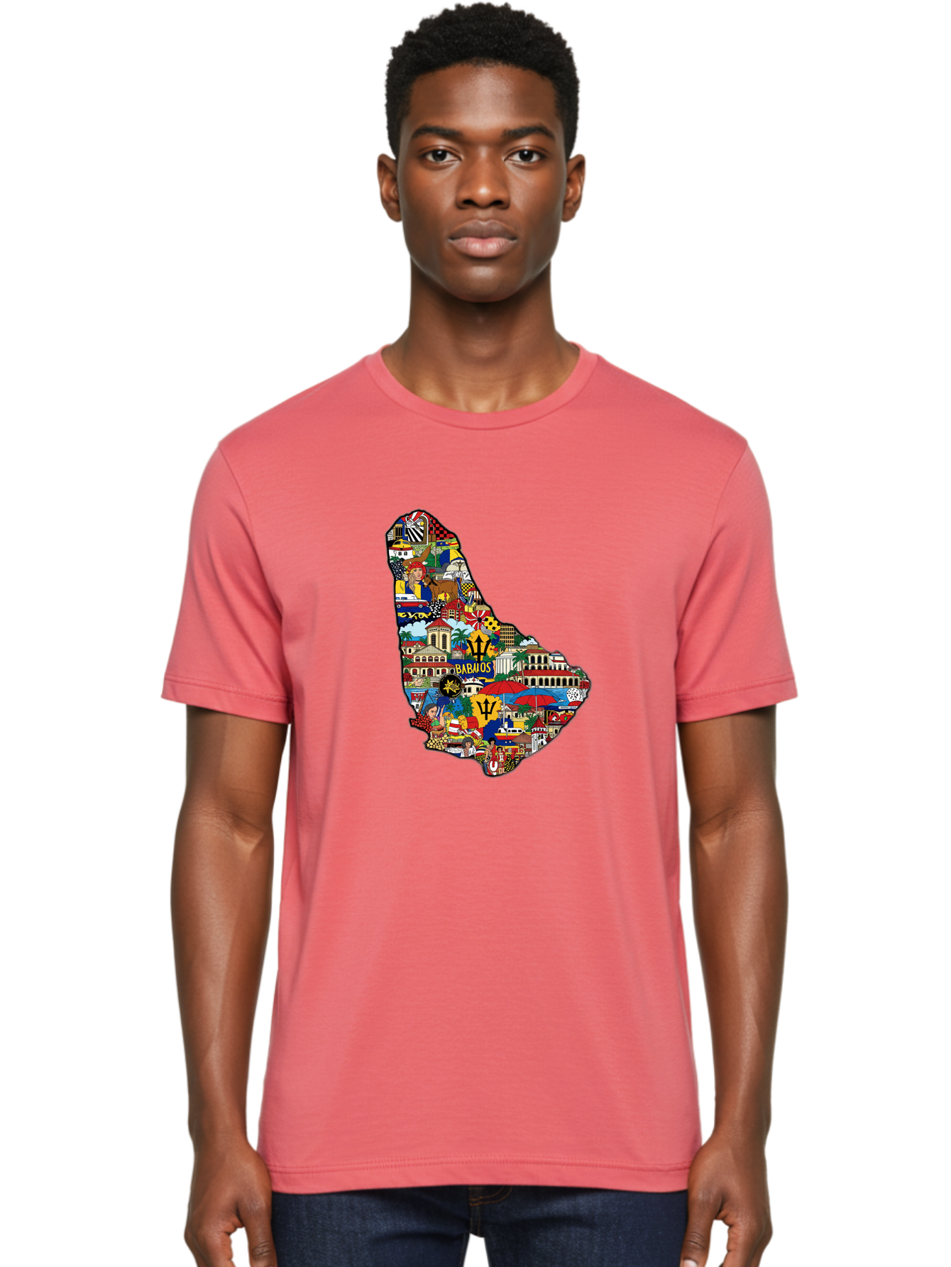 Barbados-Collage Men'S Graphic Tee, 100% Cotton, Comfortable Casual Summer Wear, Machine Washable, Vintage Camera, Old Camera, Antique Camera, Black Camera, Classic Photography, Photography Equipment, Nostalgic Device, Film Camera, Camera Art Bal752 17