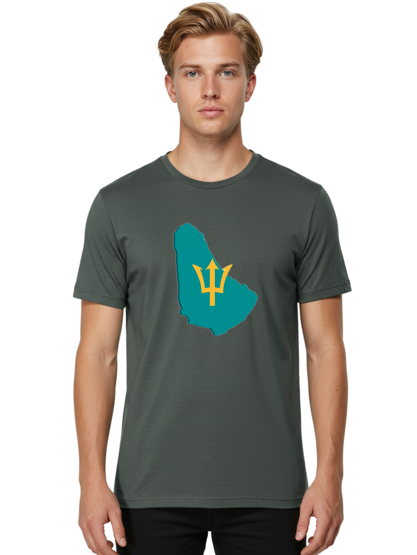Barbados-Trident Men'S Graphic Tee, 100% Cotton, Comfortable Casual Summer Wear, Machine Washable, Vintage Camera, Old Camera, Antique Camera, Black Camera, Classic Photography, Photography Equipment, Nostalgic Device, Film Camera, Camera Art Bal754 21