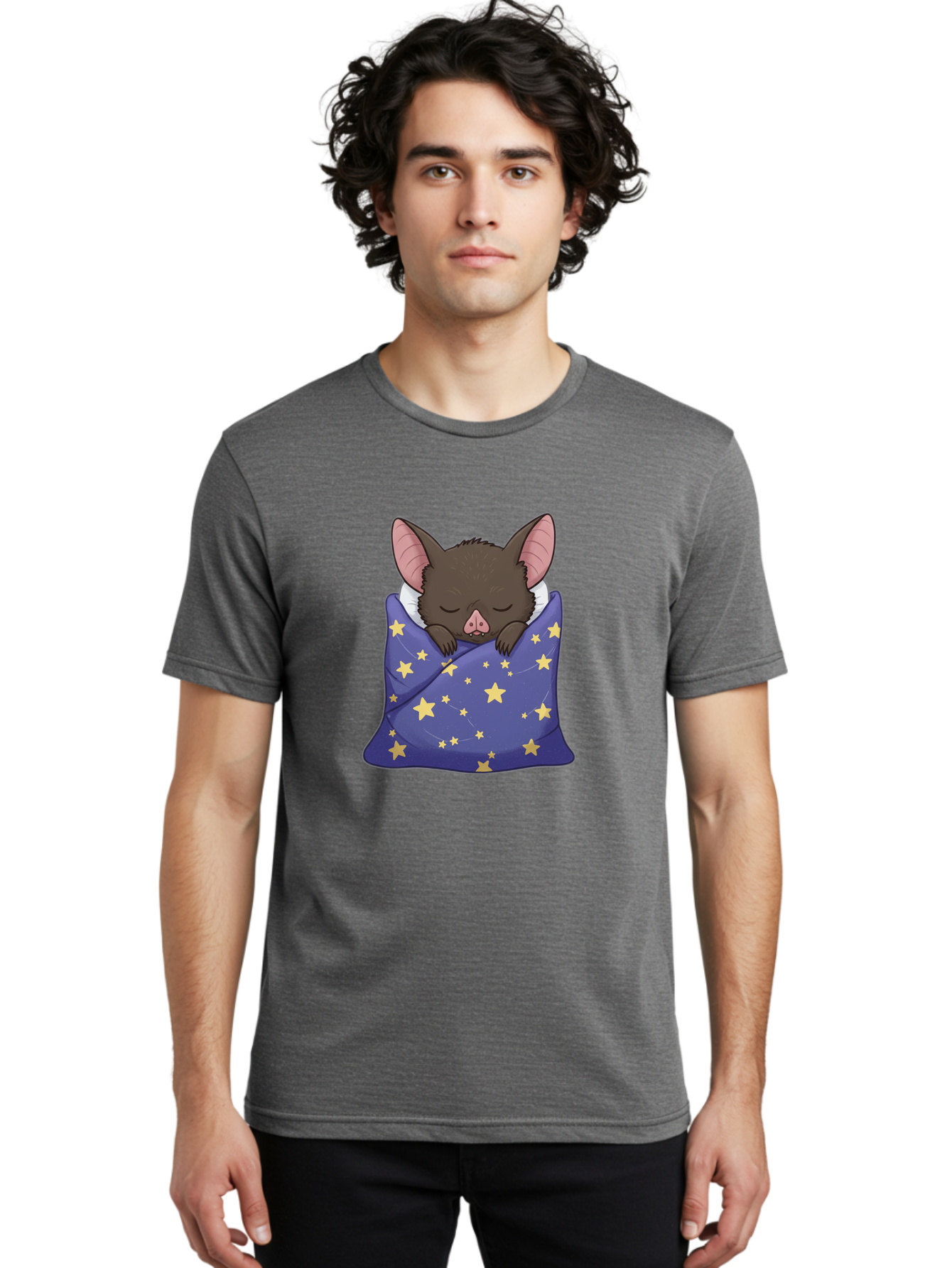 Bat-In-Stars-Blanket Men'S Graphic Tee, 100% Cotton, Comfortable Casual Summer Wear, Machine Washable, Vintage Camera, Old Camera, Antique Camera, Black Camera, Classic Photography, Photography Equipment, Nostalgic Device, Film Camera, Bal767 19