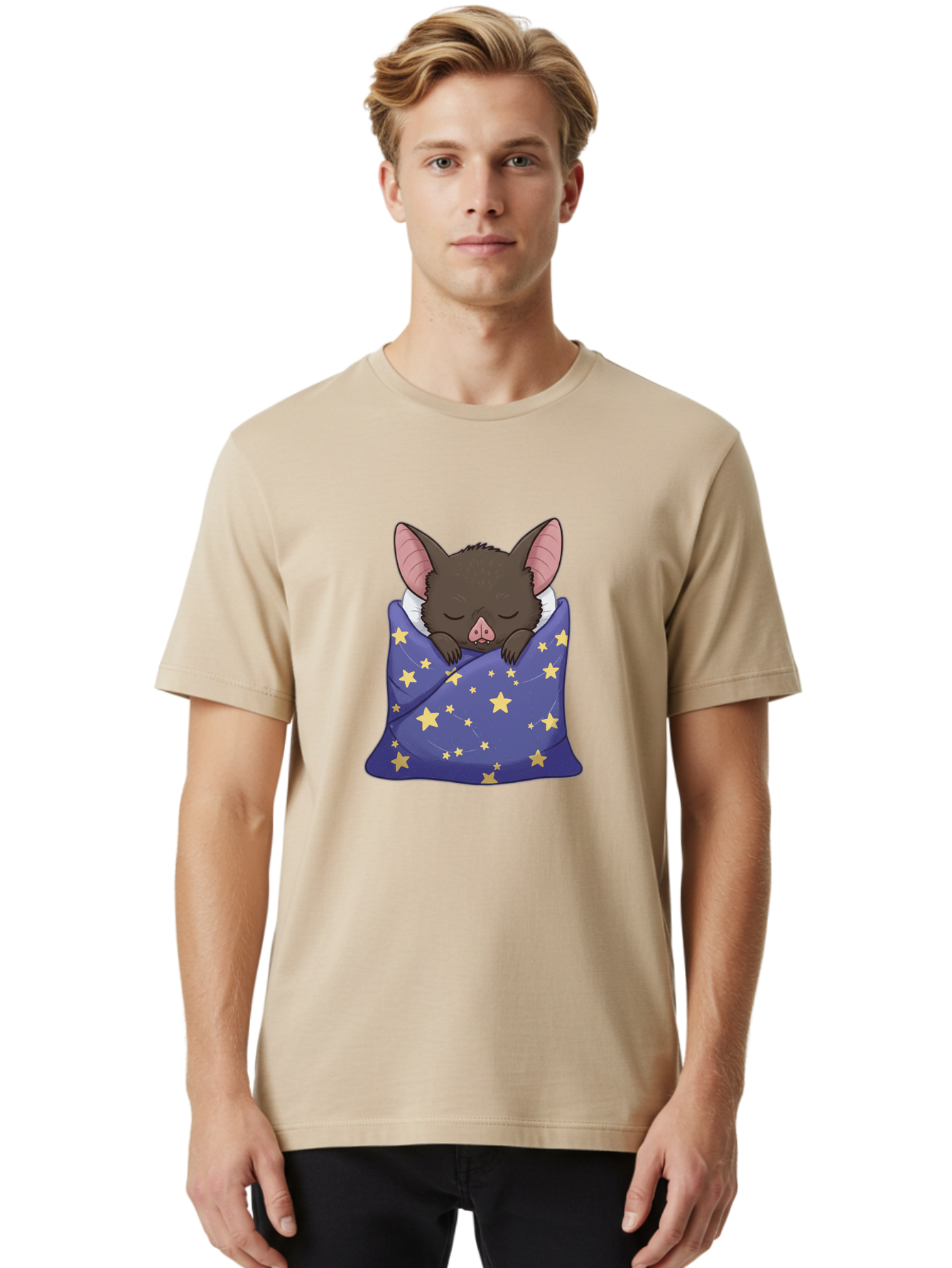 Bat-In-Stars-Blanket Men'S Graphic Tee, 100% Cotton, Comfortable Casual Summer Wear, Machine Washable, Vintage Camera, Old Camera, Antique Camera, Black Camera, Classic Photography, Photography Equipment, Nostalgic Device, Film Camera, Bal767 20