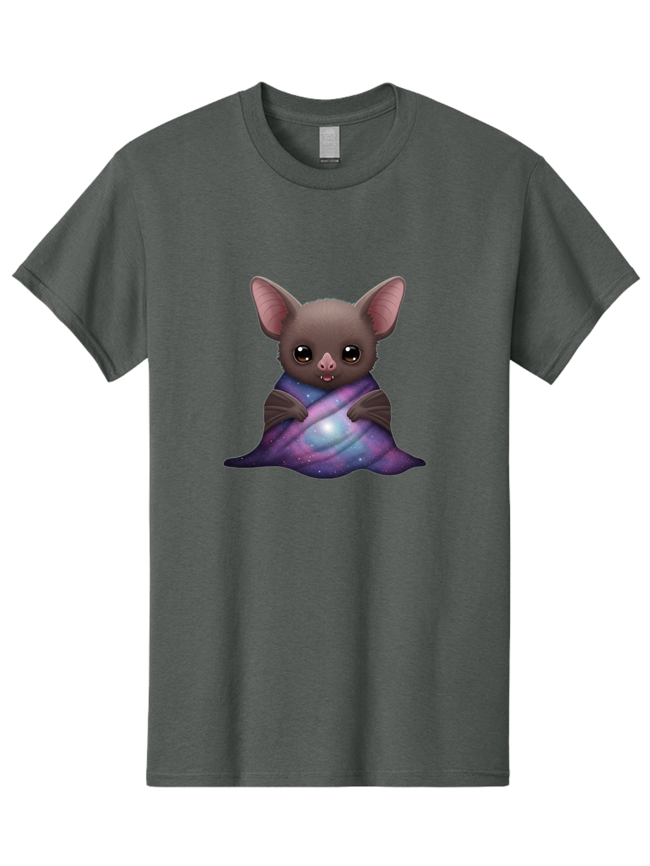 Bat-Wrapped-In-Galaxy-Blanket Men'S Graphic Tee, 100% Cotton, Comfortable Casual Summer Wear, Machine Washable, Vintage Camera, Old Camera, Antique Camera, Black Camera, Classic Photography, Photography Equipment, Nostalgic Device, Bal770 4
