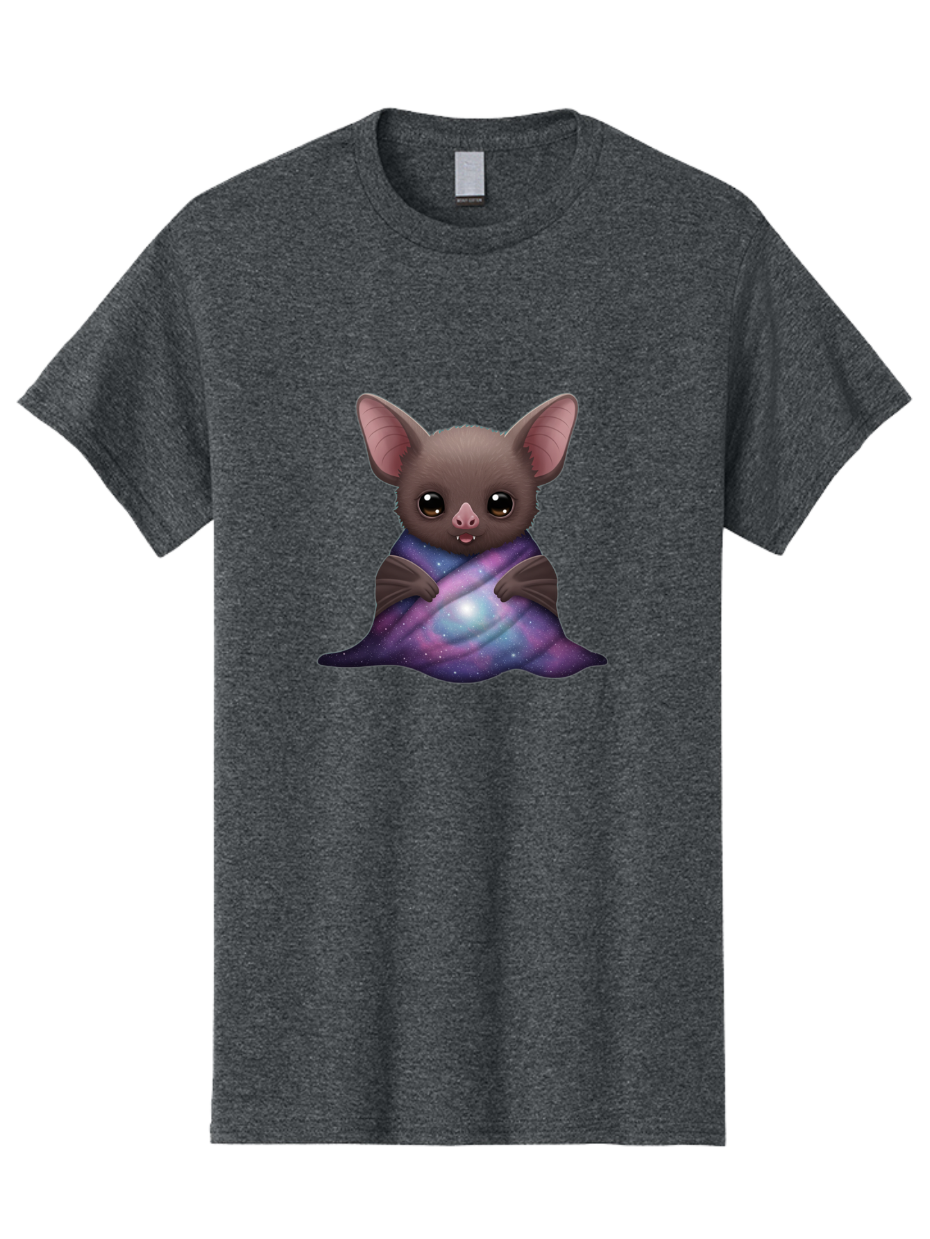 Bat-Wrapped-In-Galaxy-Blanket Men'S Graphic Tee, 100% Cotton, Comfortable Casual Summer Wear, Machine Washable, Vintage Camera, Old Camera, Antique Camera, Black Camera, Classic Photography, Photography Equipment, Nostalgic Device, Bal770 11