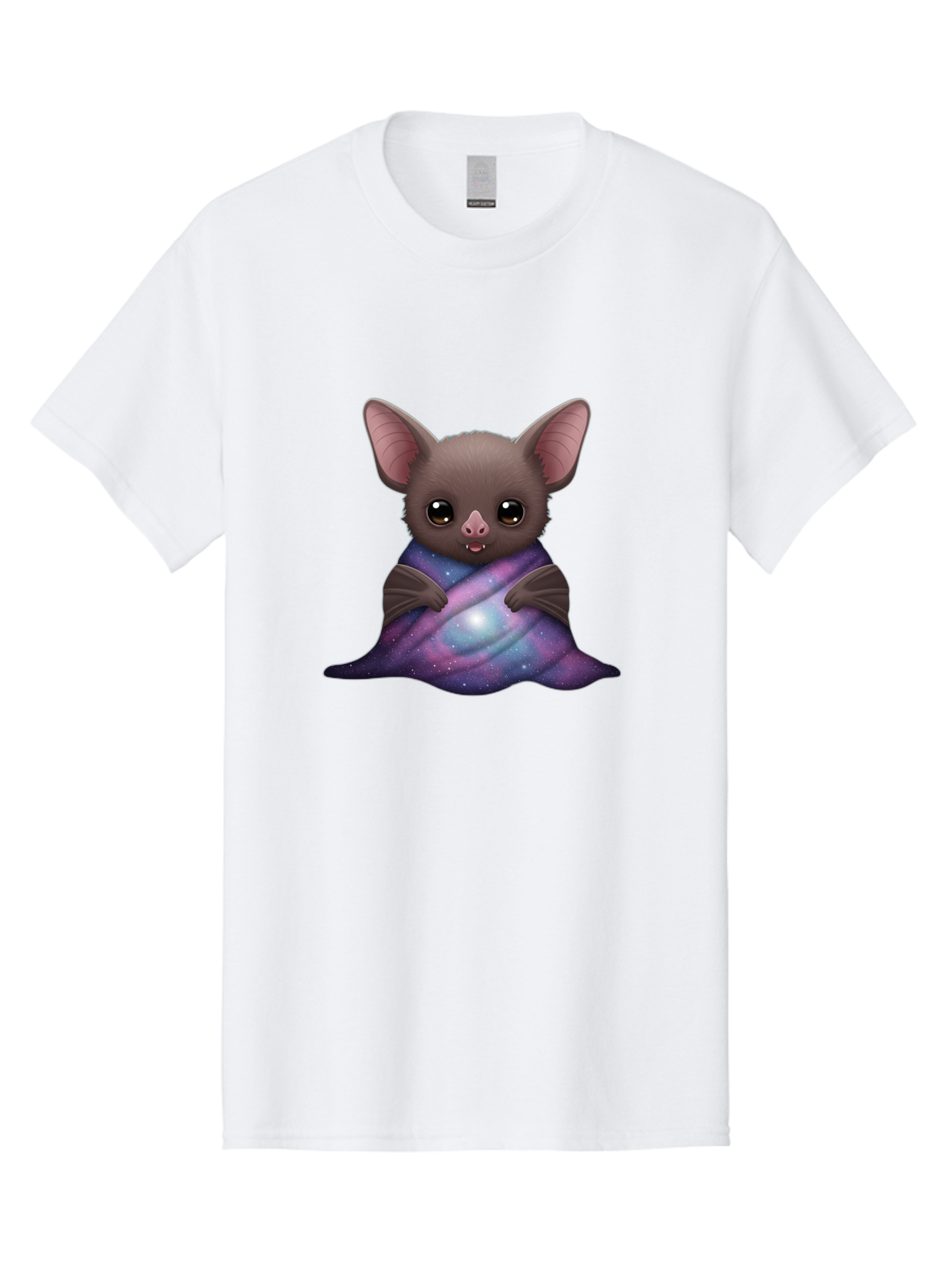 Bat-Wrapped-In-Galaxy-Blanket Men'S Graphic Tee, 100% Cotton, Comfortable Casual Summer Wear, Machine Washable, Vintage Camera, Old Camera, Antique Camera, Black Camera, Classic Photography, Photography Equipment, Nostalgic Device, Bal770 10