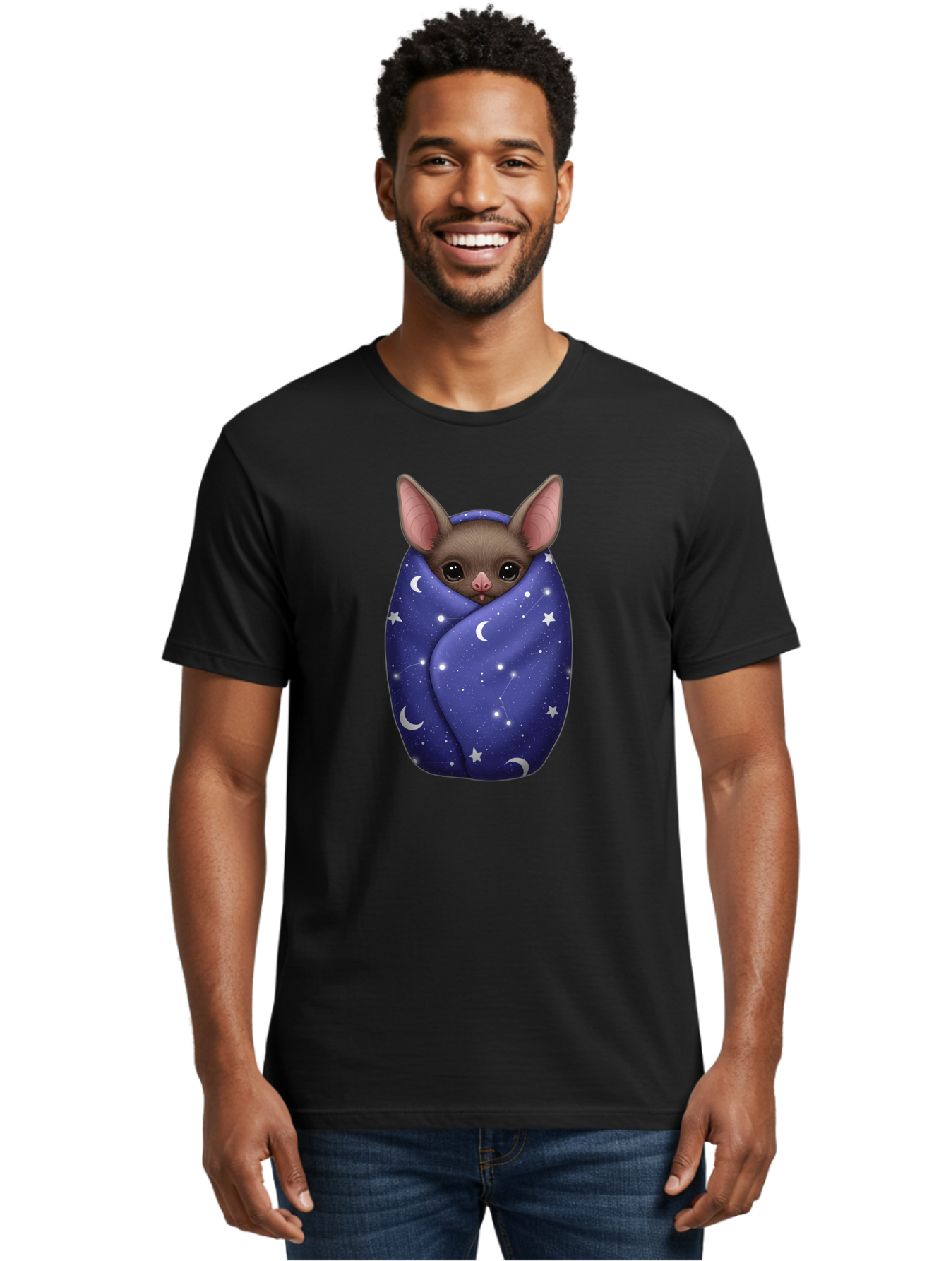 Bat-Wrapped-In-Stars Men'S Graphic Tee, 100% Cotton, Comfortable Casual Summer Wear, Machine Washable, Vintage Camera, Old Camera, Antique Camera, Black Camera, Classic Photography, Photography Equipment, Nostalgic Device, Film Camera, Bal771 16