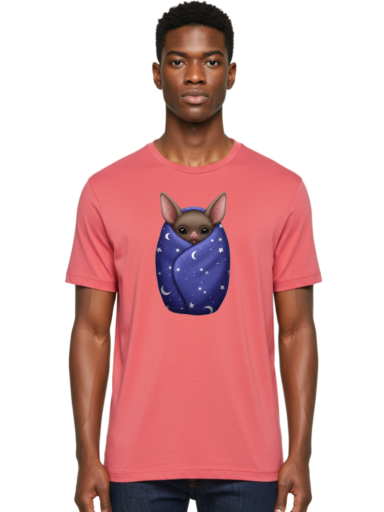 Bat-Wrapped-In-Stars Men'S Graphic Tee, 100% Cotton, Comfortable Casual Summer Wear, Machine Washable, Vintage Camera, Old Camera, Antique Camera, Black Camera, Classic Photography, Photography Equipment, Nostalgic Device, Film Camera, Bal771 23
