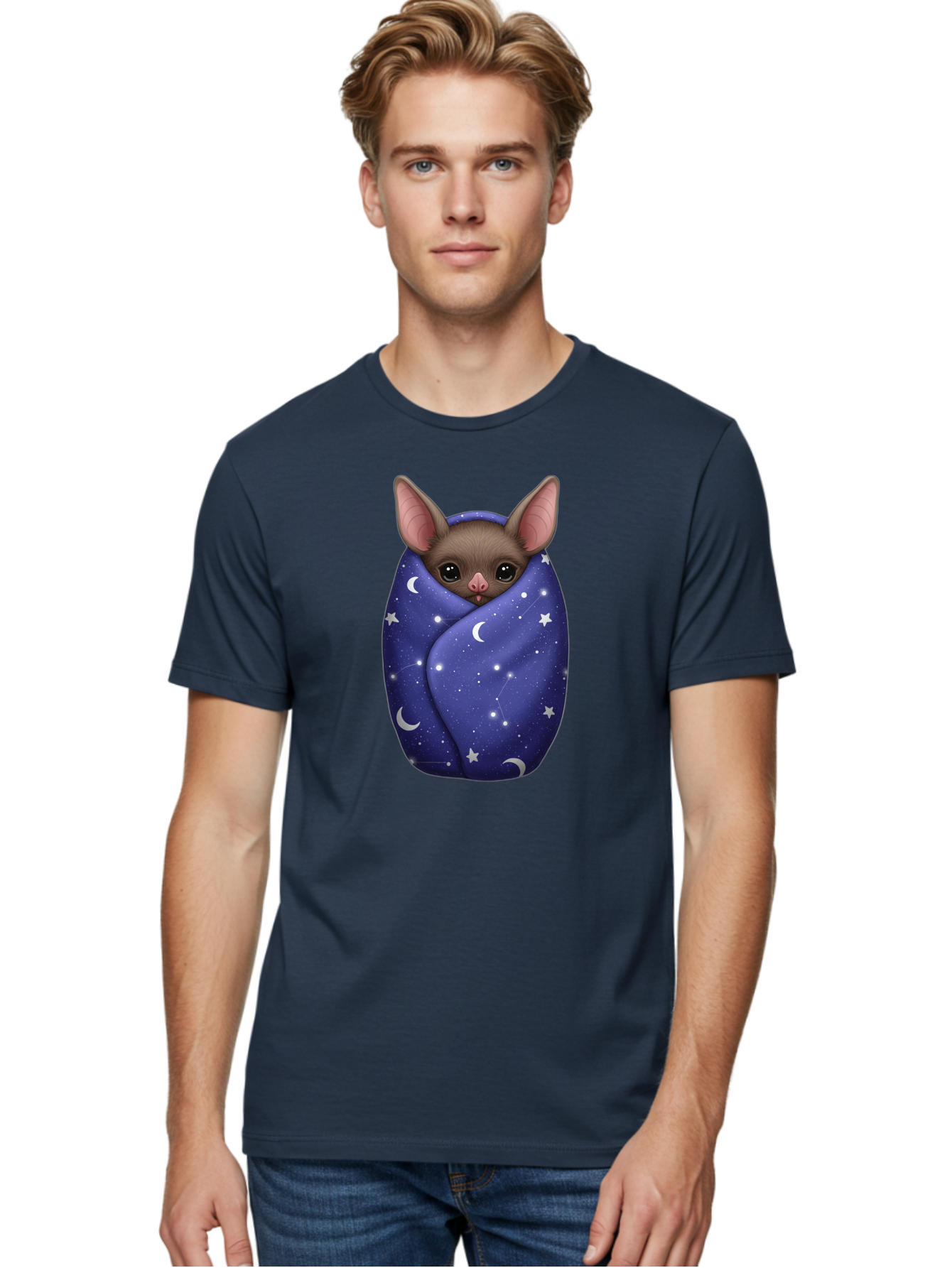 Bat-Wrapped-In-Stars Men'S Graphic Tee, 100% Cotton, Comfortable Casual Summer Wear, Machine Washable, Vintage Camera, Old Camera, Antique Camera, Black Camera, Classic Photography, Photography Equipment, Nostalgic Device, Film Camera, Bal771 22