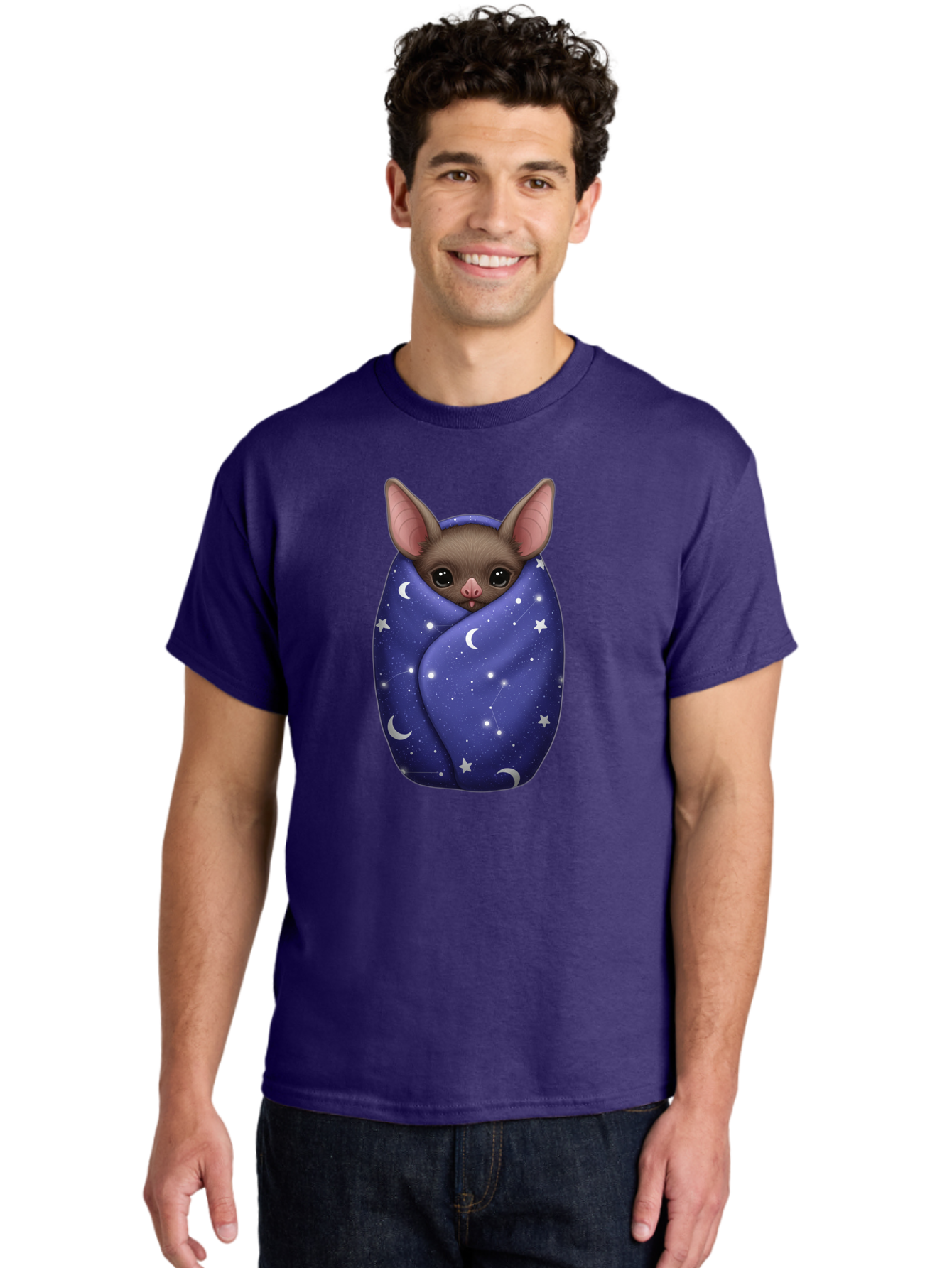Bat-Wrapped-In-Stars Men'S Graphic Tee, 100% Cotton, Comfortable Casual Summer Wear, Machine Washable, Vintage Camera, Old Camera, Antique Camera, Black Camera, Classic Photography, Photography Equipment, Nostalgic Device, Film Camera, Bal771 18