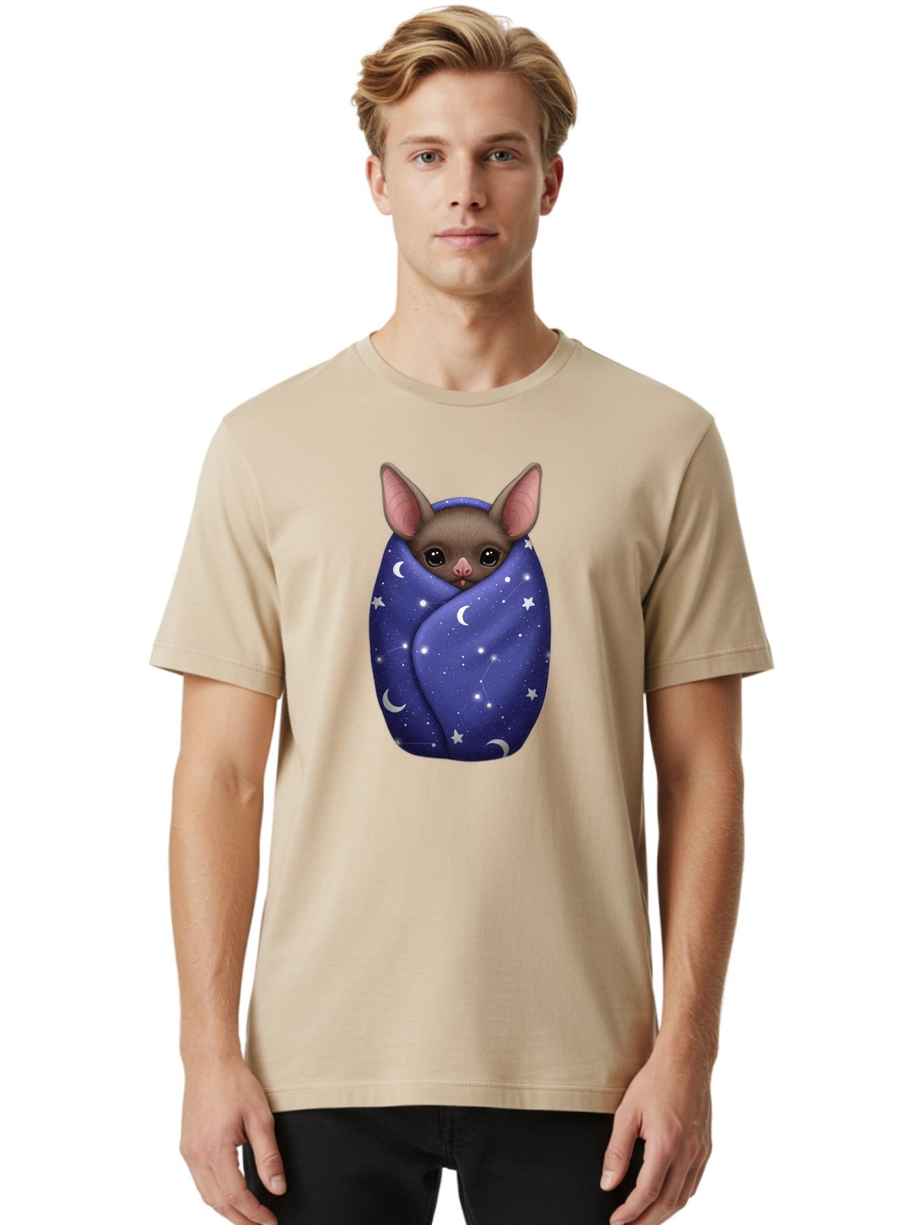 Bat-Wrapped-In-Stars Men'S Graphic Tee, 100% Cotton, Comfortable Casual Summer Wear, Machine Washable, Vintage Camera, Old Camera, Antique Camera, Black Camera, Classic Photography, Photography Equipment, Nostalgic Device, Film Camera, Bal771 17