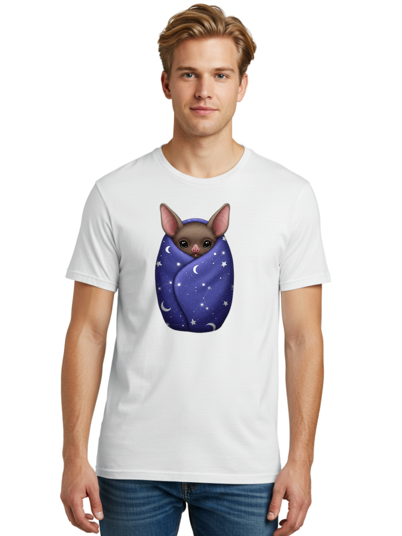 Bat-Wrapped-In-Stars Men'S Graphic Tee, 100% Cotton, Comfortable Casual Summer Wear, Machine Washable, Vintage Camera, Old Camera, Antique Camera, Black Camera, Classic Photography, Photography Equipment, Nostalgic Device, Film Camera, Bal771 20