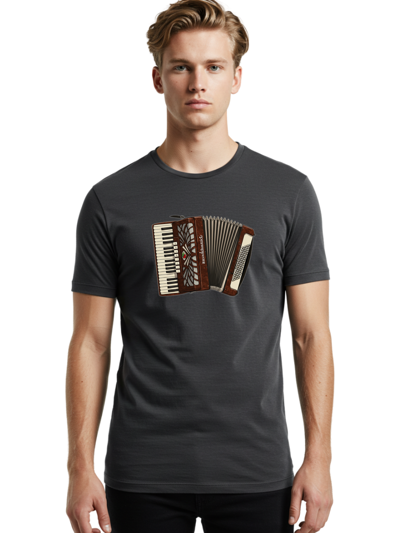 Bavaria-Accordian Men'S Graphic Tee, 100% Cotton, Comfortable Casual Summer Wear, Machine Washable, Vintage Camera, Old Camera, Antique Camera, Black Camera, Classic Photography, Photography Equipment, Nostalgic Device, Film Camera, Camera Art Bal772 18