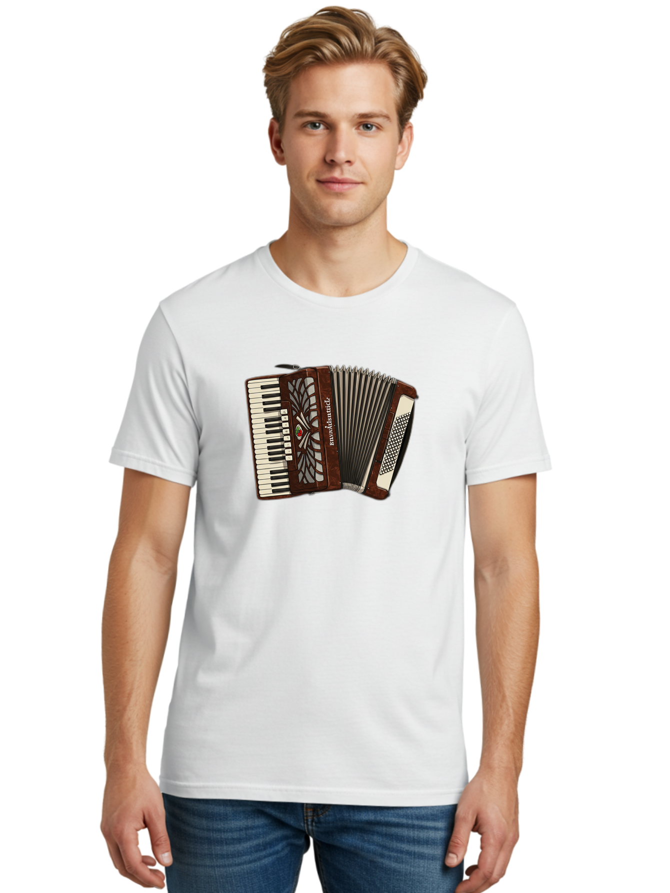 Bavaria-Accordian Men'S Graphic Tee, 100% Cotton, Comfortable Casual Summer Wear, Machine Washable, Vintage Camera, Old Camera, Antique Camera, Black Camera, Classic Photography, Photography Equipment, Nostalgic Device, Film Camera, Camera Art Bal772 28