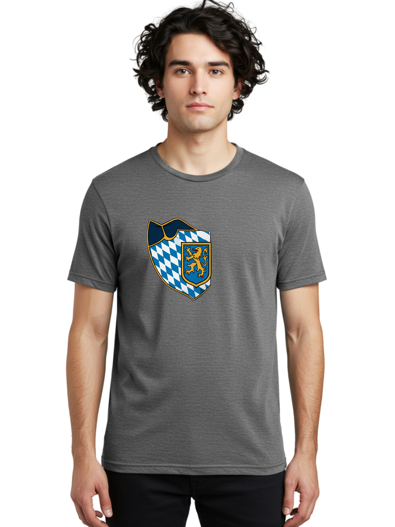 Bavarian-Coat-Of-Arms Men'S Graphic Tee, 100% Cotton, Comfortable Casual Summer Wear, Machine Washable, Vintage Camera, Old Camera, Antique Camera, Black Camera, Classic Photography, Photography Equipment, Nostalgic Device, Film Camera, Bal774 24