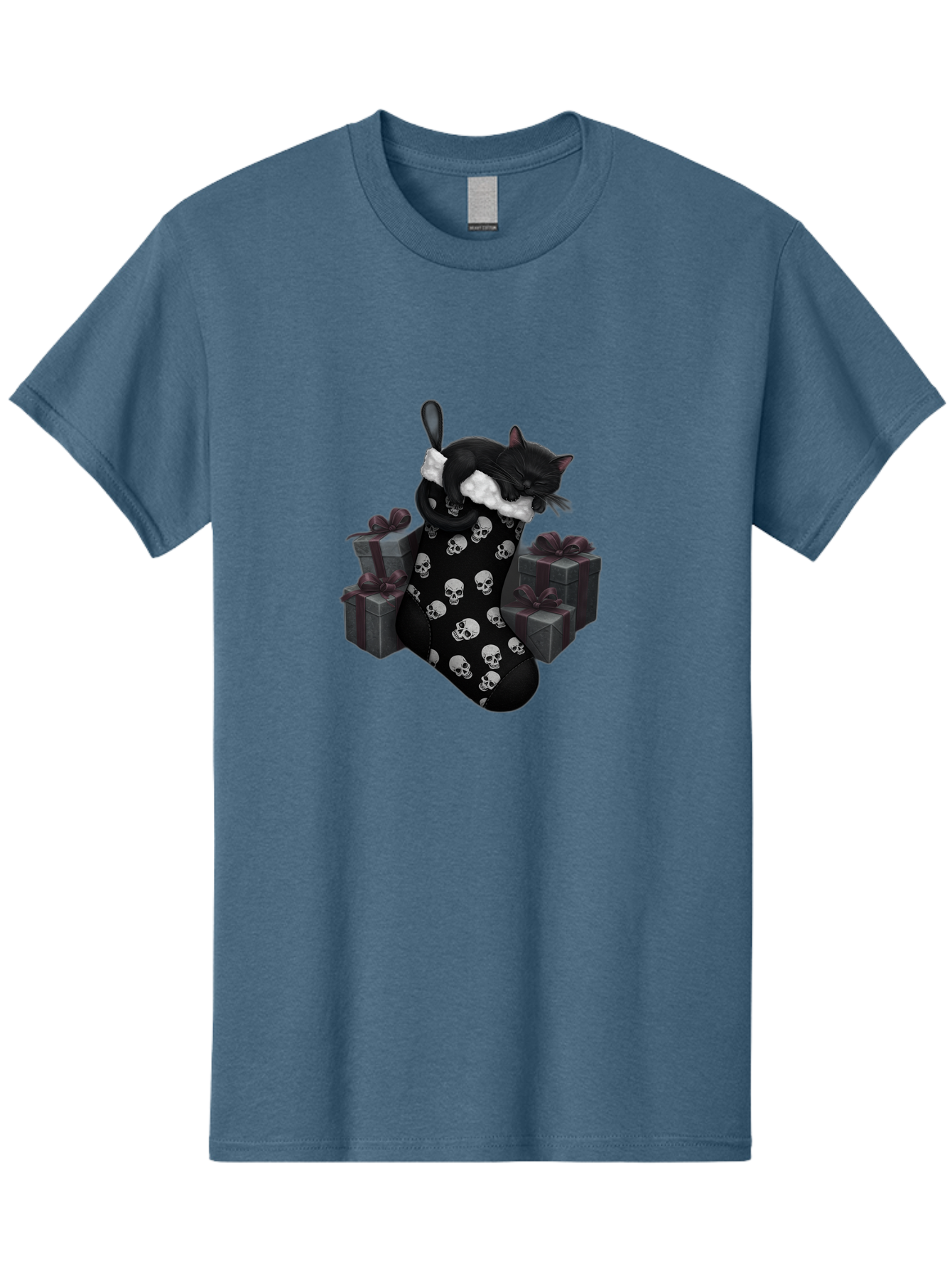 Black-Cat-In-Christmas-Stocking Men'S Graphic Tee, 100% Cotton, Comfortable Casual Summer Wear, Machine Washable, Vintage Camera, Old Camera, Antique Camera, Black Camera, Classic Photography, Photography Equipment, Nostalgic Device, Bal803 8