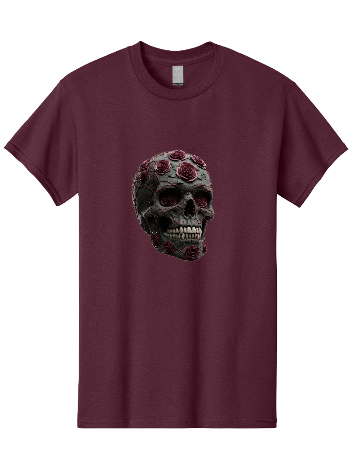 Black-Skull-With-Roses-3 Men'S Graphic Tee, 100% Cotton, Comfortable Casual Summer Wear, Machine Washable, Vintage Camera, Old Camera, Antique Camera, Black Camera, Classic Photography, Photography Equipment, Nostalgic Device, Film Camera, Bal826 5