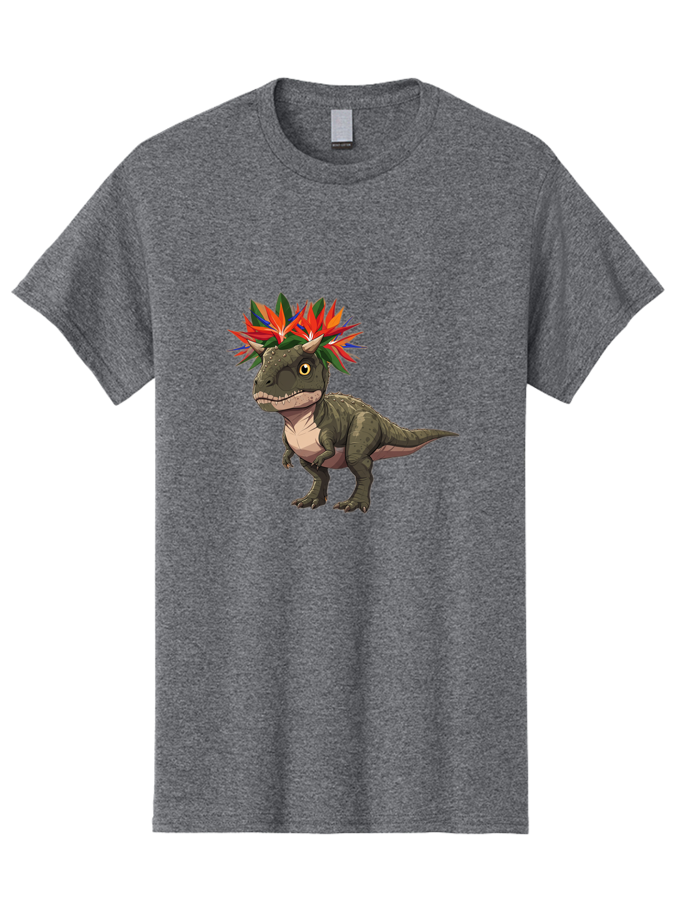 Carnotaurus-With-Flowers Men'S Graphic Tee, 100% Cotton, Comfortable Casual Summer Wear, Machine Washable, Vintage Camera, Old Camera, Antique Camera, Black Camera, Classic Photography, Photography Equipment, Nostalgic Device, Film Camera, Bal949 12