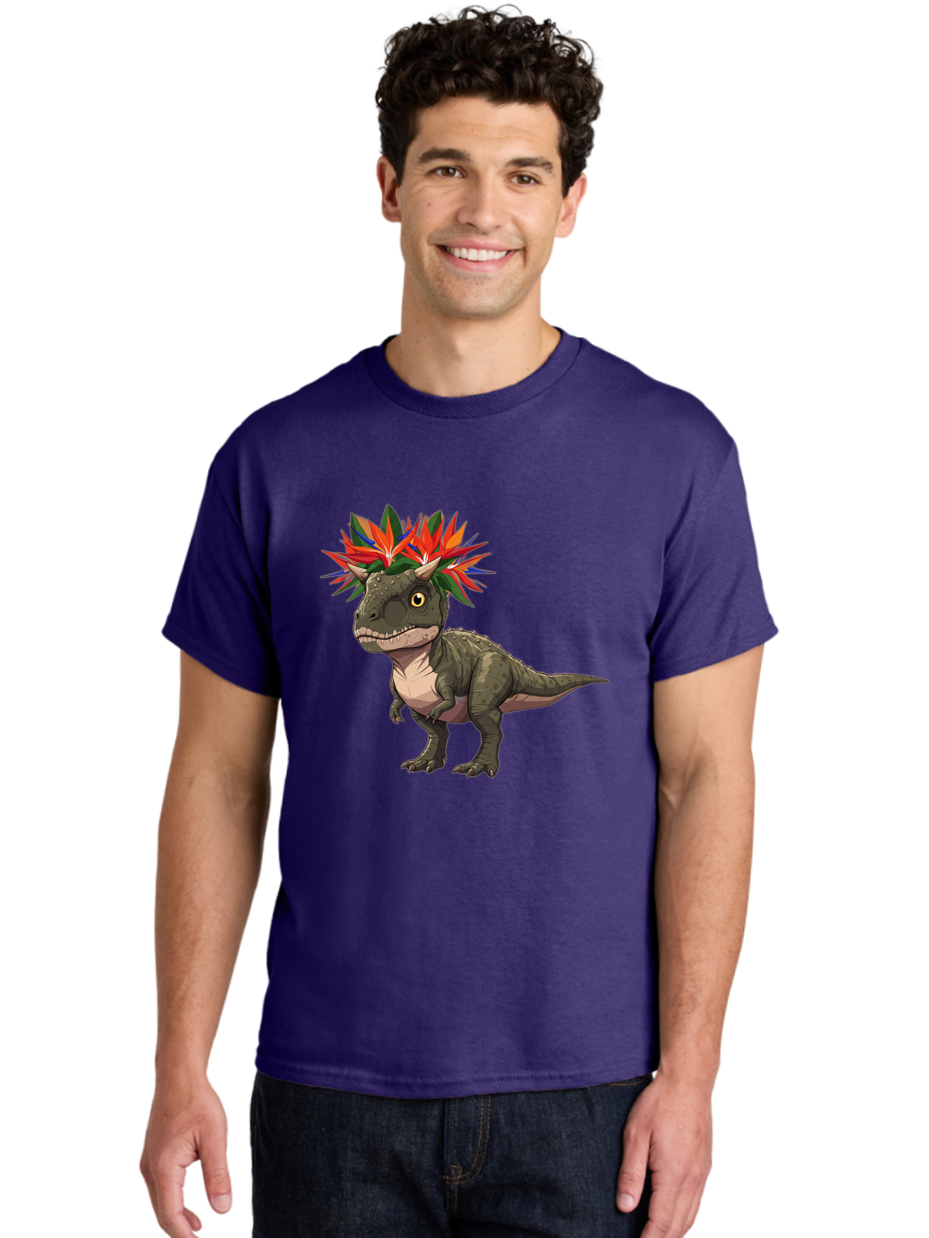 Carnotaurus-With-Flowers Men'S Graphic Tee, 100% Cotton, Comfortable Casual Summer Wear, Machine Washable, Vintage Camera, Old Camera, Antique Camera, Black Camera, Classic Photography, Photography Equipment, Nostalgic Device, Film Camera, Bal949 29