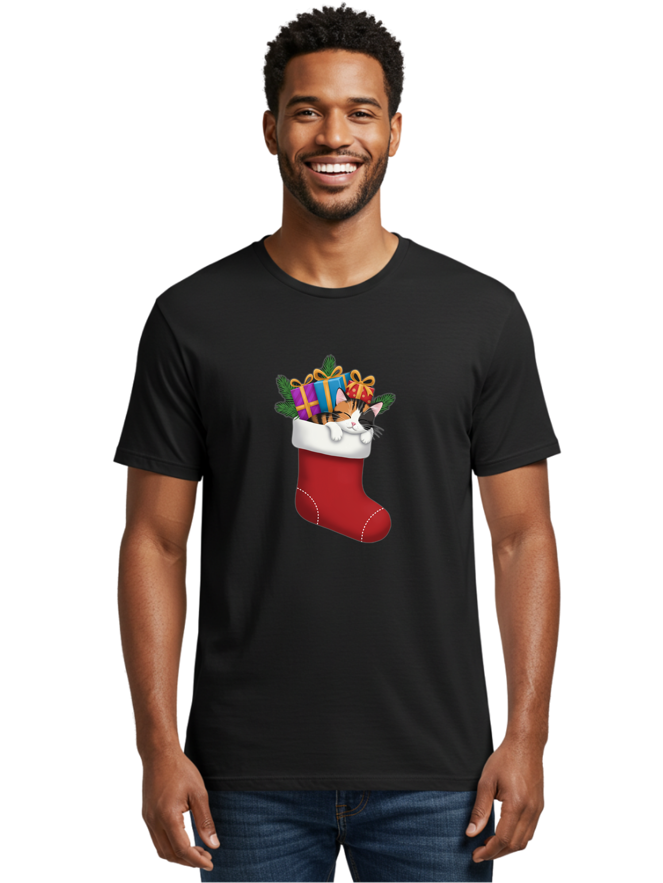 Cat-In-Christmas-Stocking-7 Men'S Graphic Tee, 100% Cotton, Comfortable Casual Summer Wear, Machine Washable, Vintage Camera, Old Camera, Antique Camera, Black Camera, Classic Photography, Photography Equipment, Nostalgic Device, Film Camera, Bal978 30