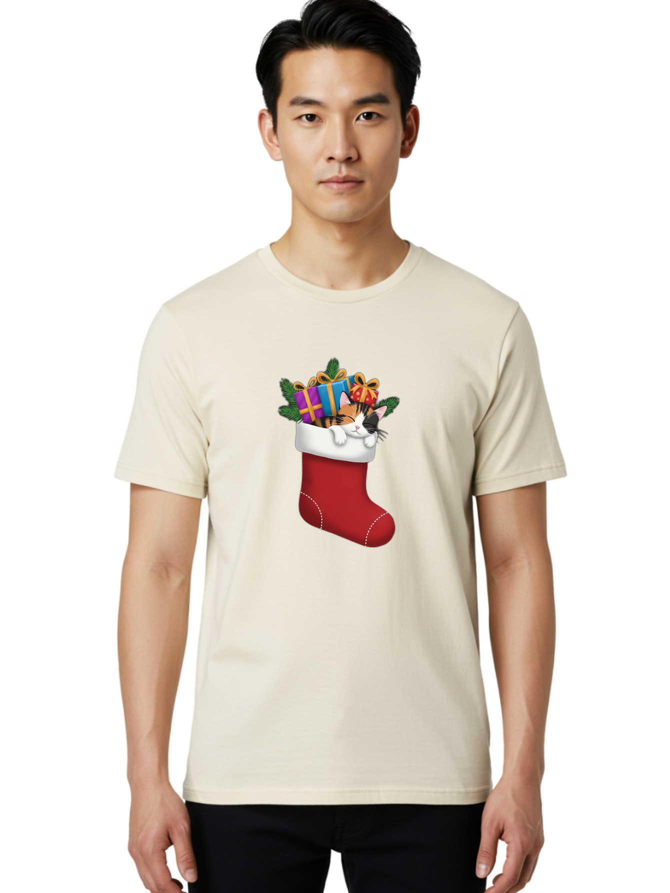 Cat-In-Christmas-Stocking-7 Men'S Graphic Tee, 100% Cotton, Comfortable Casual Summer Wear, Machine Washable, Vintage Camera, Old Camera, Antique Camera, Black Camera, Classic Photography, Photography Equipment, Nostalgic Device, Film Camera, Bal978 22