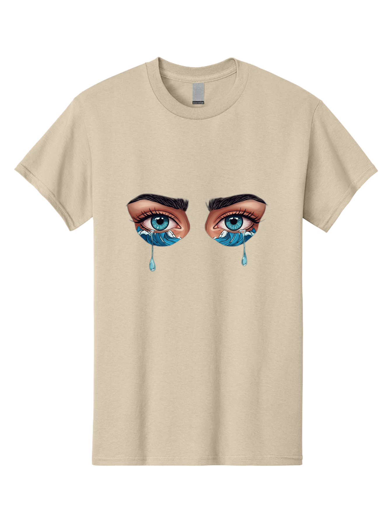 Crying-Eyes-With-Ocean-Waves Men'S Graphic Tee, 100% Cotton, Comfortable Casual Summer Wear, Machine Washable, Vintage Camera, Old Camera, Antique Camera, Black Camera, Classic Photography, Photography Equipment, Nostalgic Device, Film Camera, Bam157 11