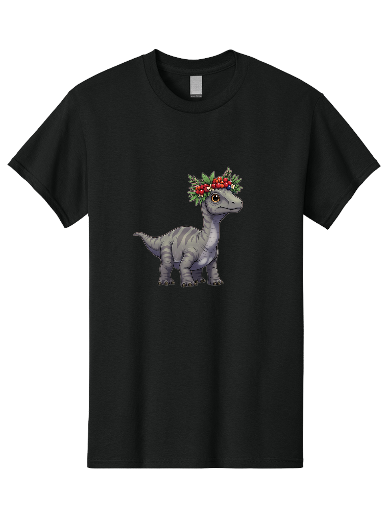 Dinosaur-With-Flower-Crown-1 Men'S Graphic Tee, 100% Cotton, Comfortable Casual Summer Wear, Machine Washable, Vintage Camera, Old Camera, Antique Camera, Black Camera, Classic Photography, Photography Equipment, Nostalgic Device, Film Camera, Bam267 2