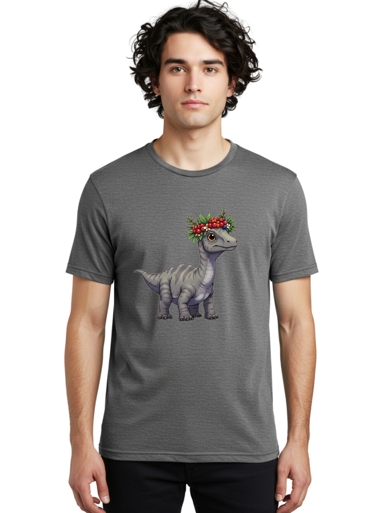 Dinosaur-With-Flower-Crown-1 Men'S Graphic Tee, 100% Cotton, Comfortable Casual Summer Wear, Machine Washable, Vintage Camera, Old Camera, Antique Camera, Black Camera, Classic Photography, Photography Equipment, Nostalgic Device, Film Camera, Bam267 25