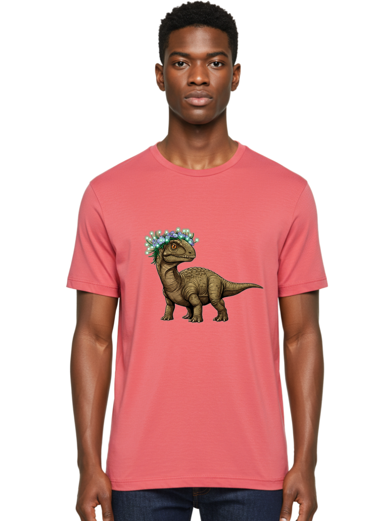 Dinosaur-With-Flower-Crown-2 Men'S Graphic Tee, 100% Cotton, Comfortable Casual Summer Wear, Machine Washable, Vintage Camera, Old Camera, Antique Camera, Black Camera, Classic Photography, Photography Equipment, Nostalgic Device, Film Camera, Bam268 18
