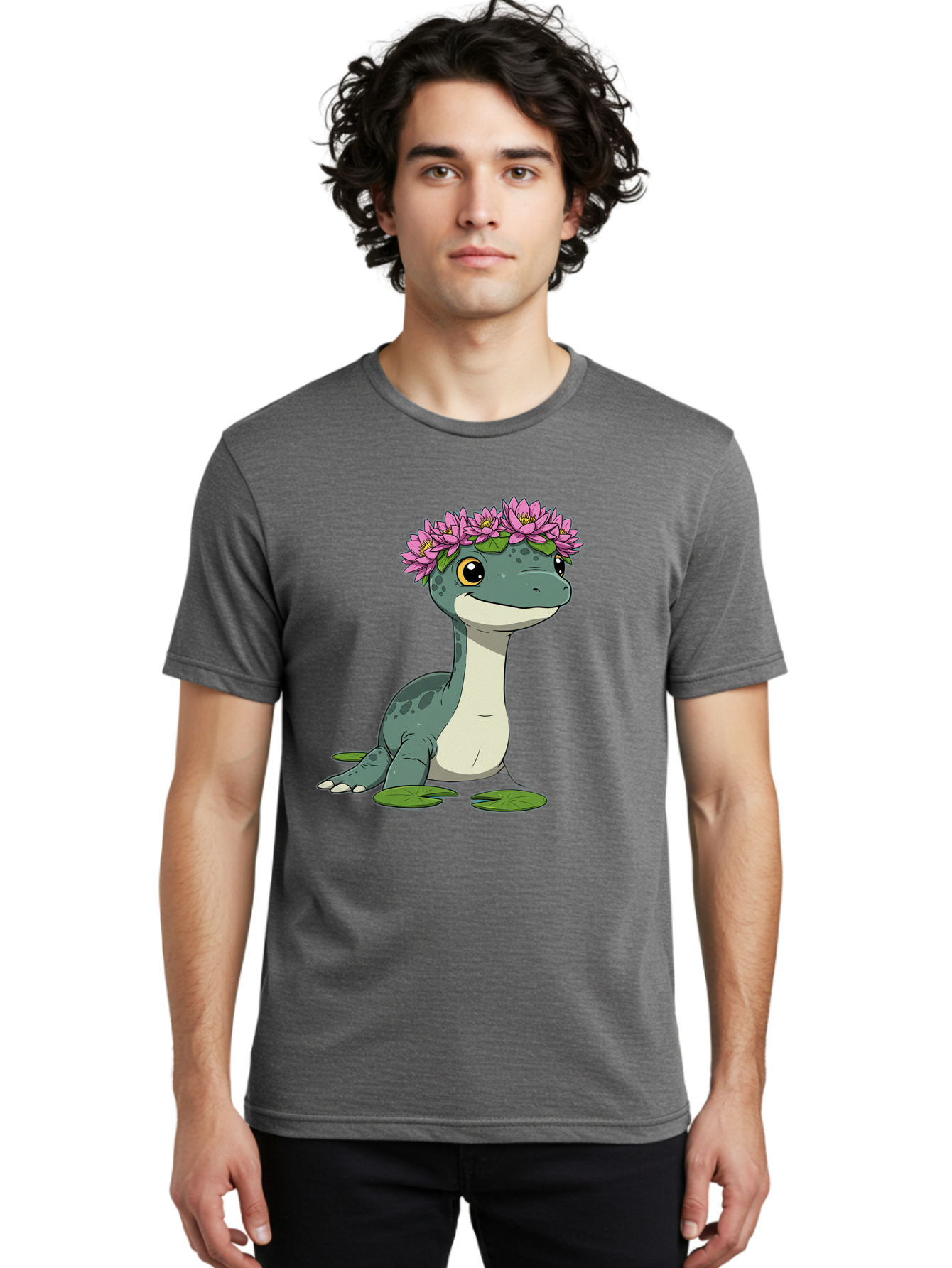 Dinosaur-With-Flower-Wreath Men'S Graphic Tee, 100% Cotton, Comfortable Casual Summer Wear, Machine Washable, Vintage Camera, Old Camera, Antique Camera, Black Camera, Classic Photography, Photography Equipment, Nostalgic Device, Film Camera, Bam270 16