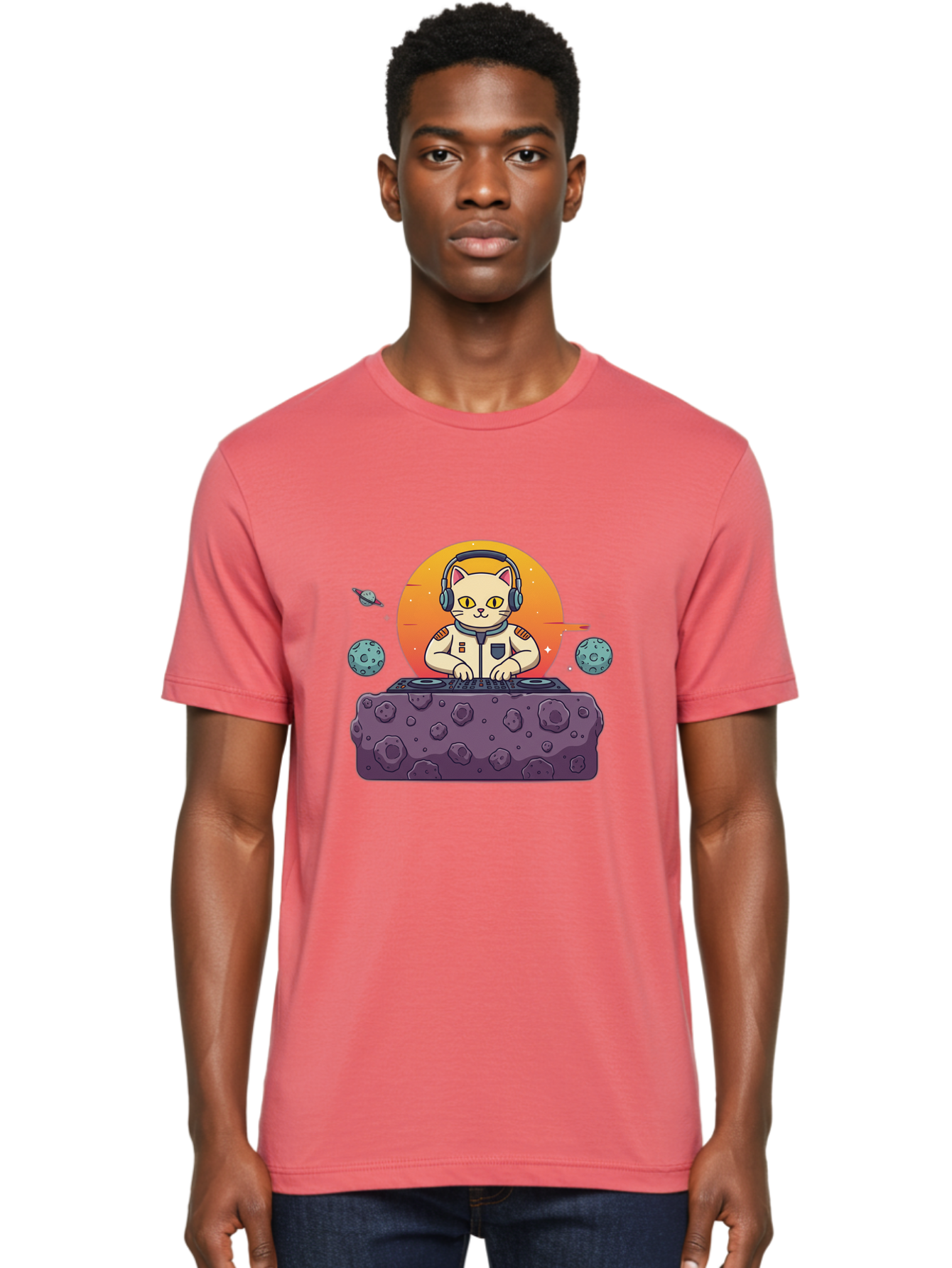 Dj-Astronaut-Cat Men'S Graphic Tee, 100% Cotton, Comfortable Casual Summer Wear, Machine Washable, Vintage Camera, Old Camera, Antique Camera, Black Camera, Classic Photography, Photography Equipment, Nostalgic Device, Film Camera, Camera Art Bam297 28