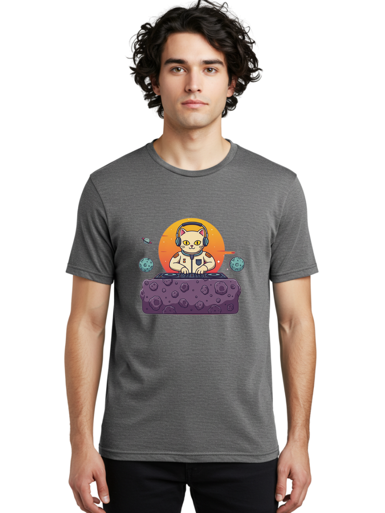 Dj-Astronaut-Cat Men'S Graphic Tee, 100% Cotton, Comfortable Casual Summer Wear, Machine Washable, Vintage Camera, Old Camera, Antique Camera, Black Camera, Classic Photography, Photography Equipment, Nostalgic Device, Film Camera, Camera Art Bam297 20