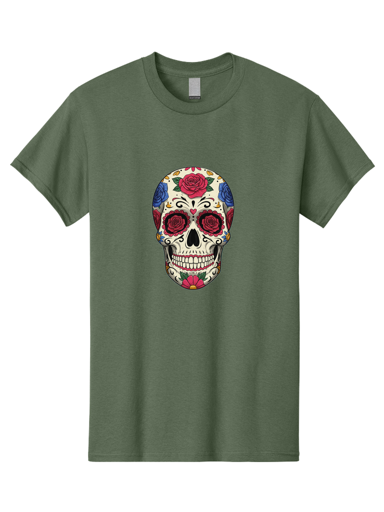 Floral-Art-Skull-1 Men'S Graphic Tee, 100% Cotton, Comfortable Casual Summer Wear, Machine Washable, Vintage Camera, Old Camera, Antique Camera, Black Camera, Classic Photography, Photography Equipment, Nostalgic Device, Film Camera, Bam416 1