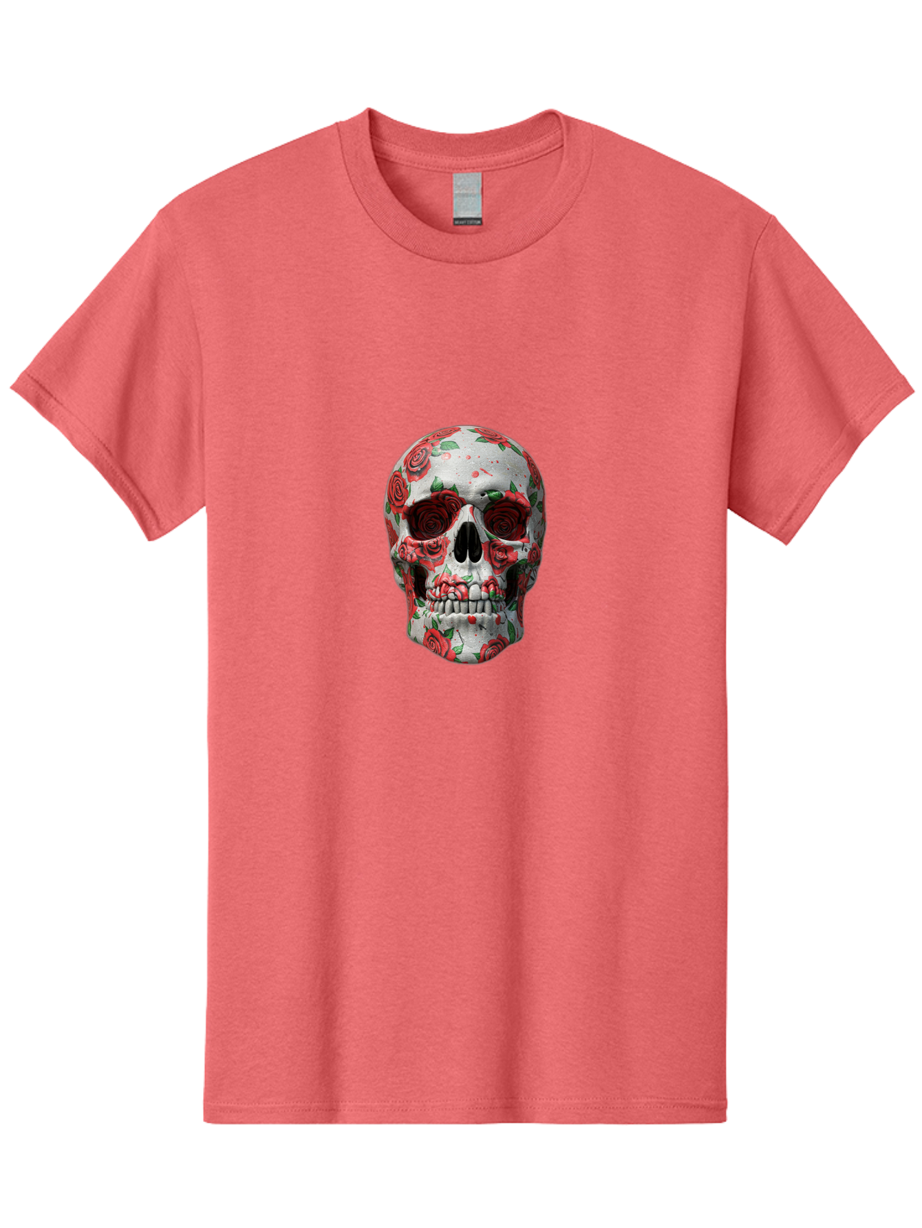 Floral-Skull-2 Men'S Graphic Tee, 100% Cotton, Comfortable Casual Summer Wear, Machine Washable, Vintage Camera, Old Camera, Antique Camera, Black Camera, Classic Photography, Photography Equipment, Nostalgic Device, Film Camera, Camera Art Bam422 1