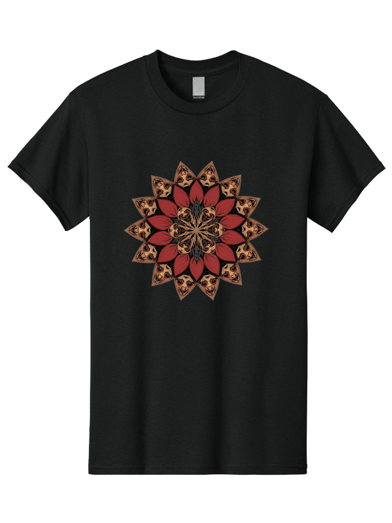 Flower-Mandala Men'S Graphic Tee, 100% Cotton, Comfortable Casual Summer Wear, Machine Washable, Vintage Camera, Old Camera, Antique Camera, Black Camera, Classic Photography, Photography Equipment, Nostalgic Device, Film Camera, Camera Art Bam424 6